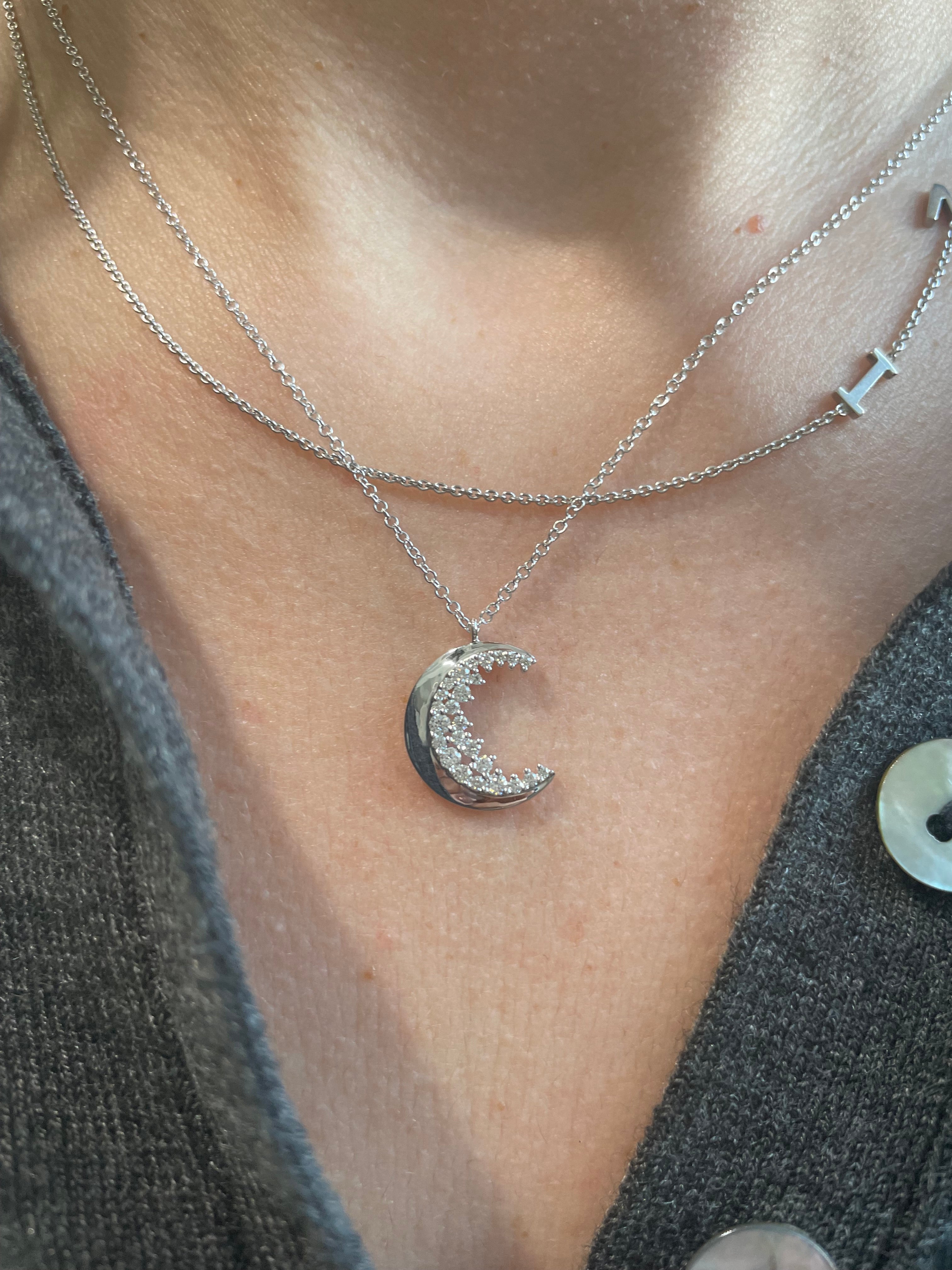 Collier Demi Lune en Diamant