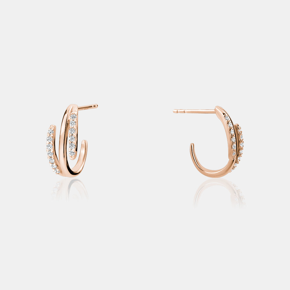 Diamond and Gold Crawler Earrings