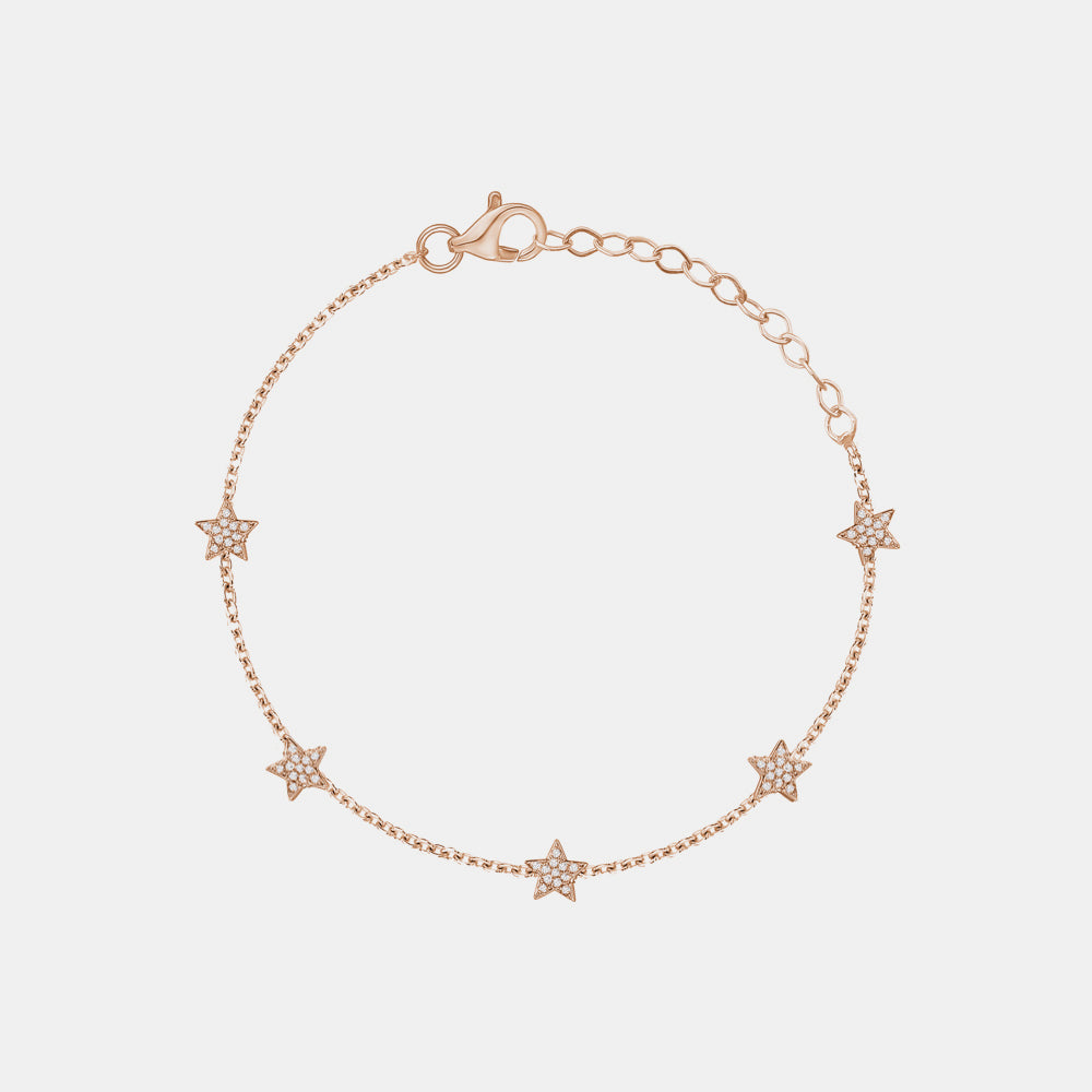 bracelet de station de diamants étoilés