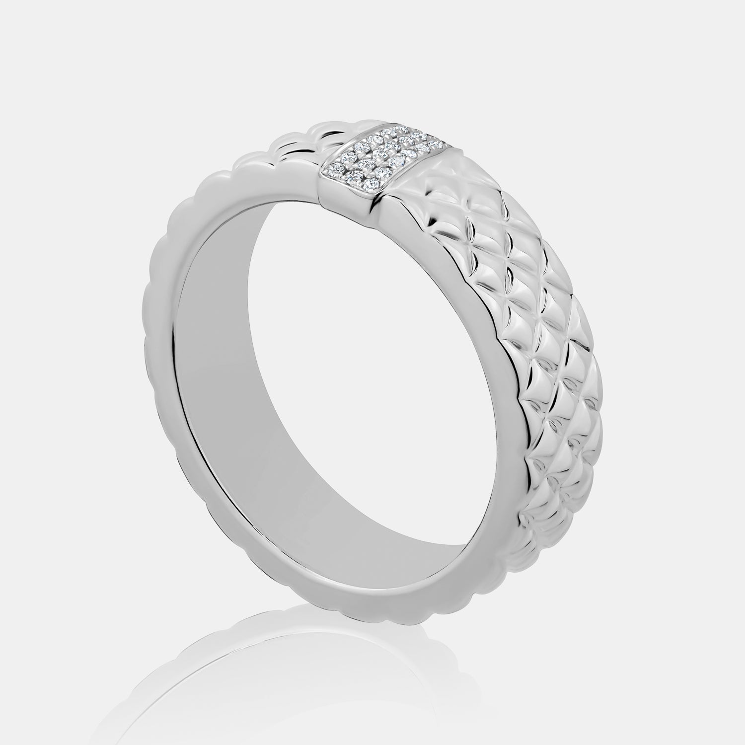 Diamond Quilted Ring