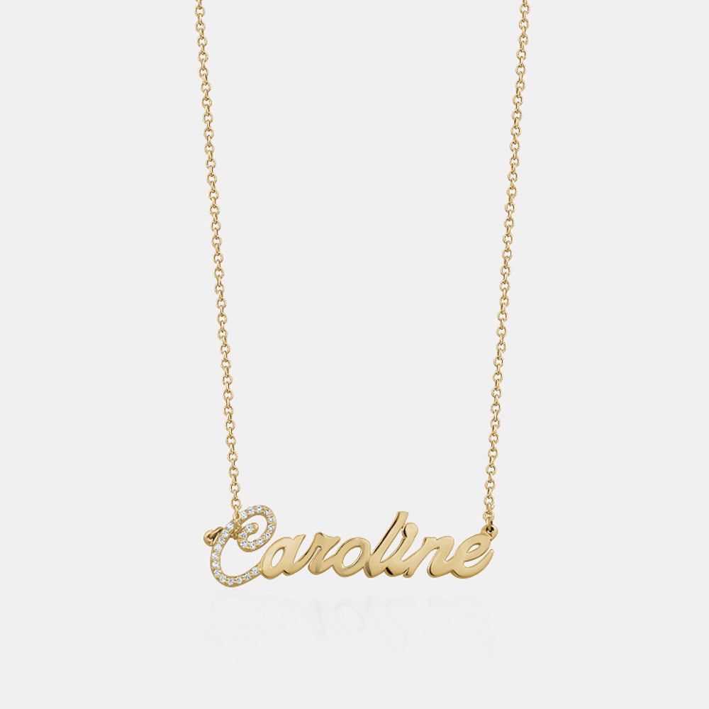 Diamond Accent Name Necklace
