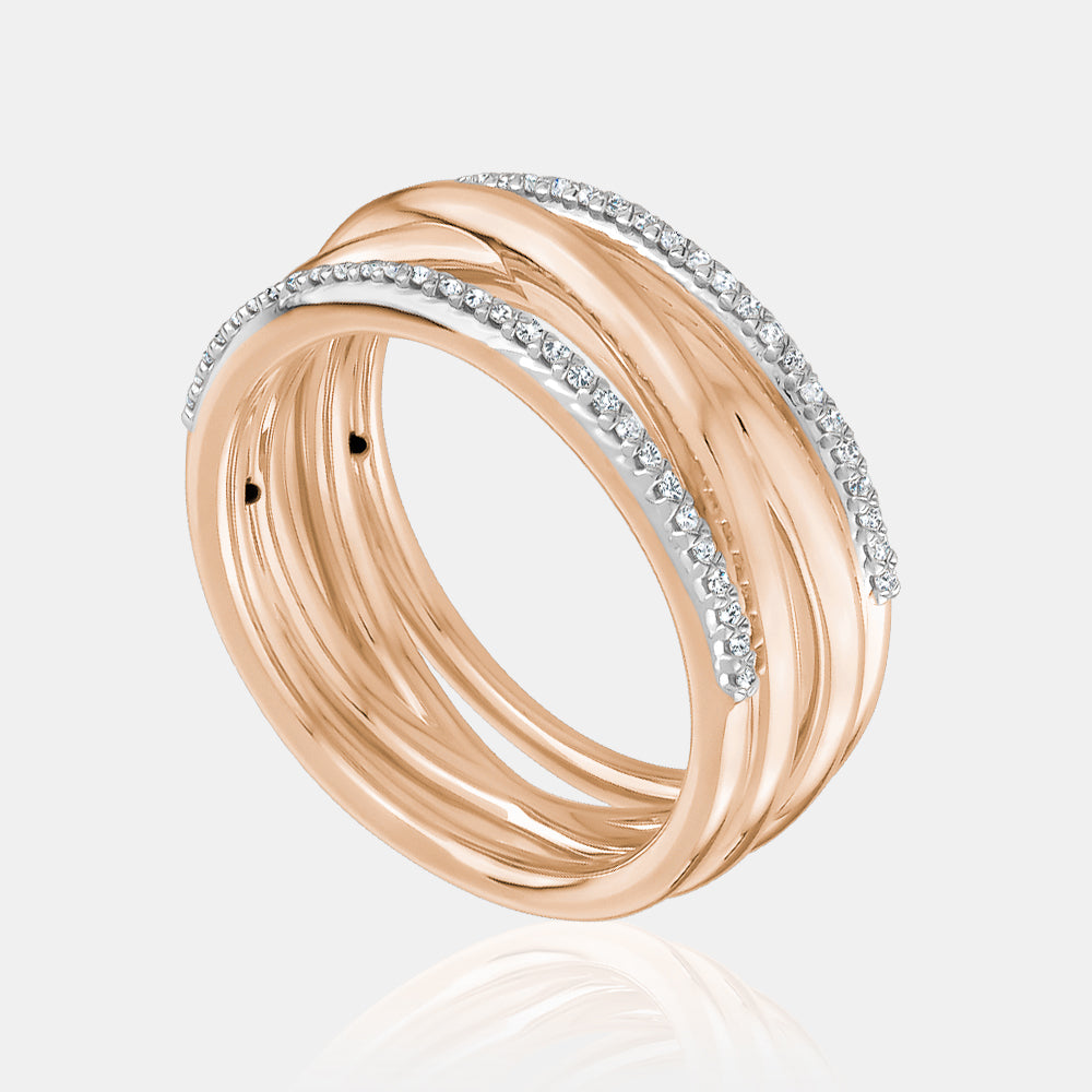 Twisted Diamond Border Ring