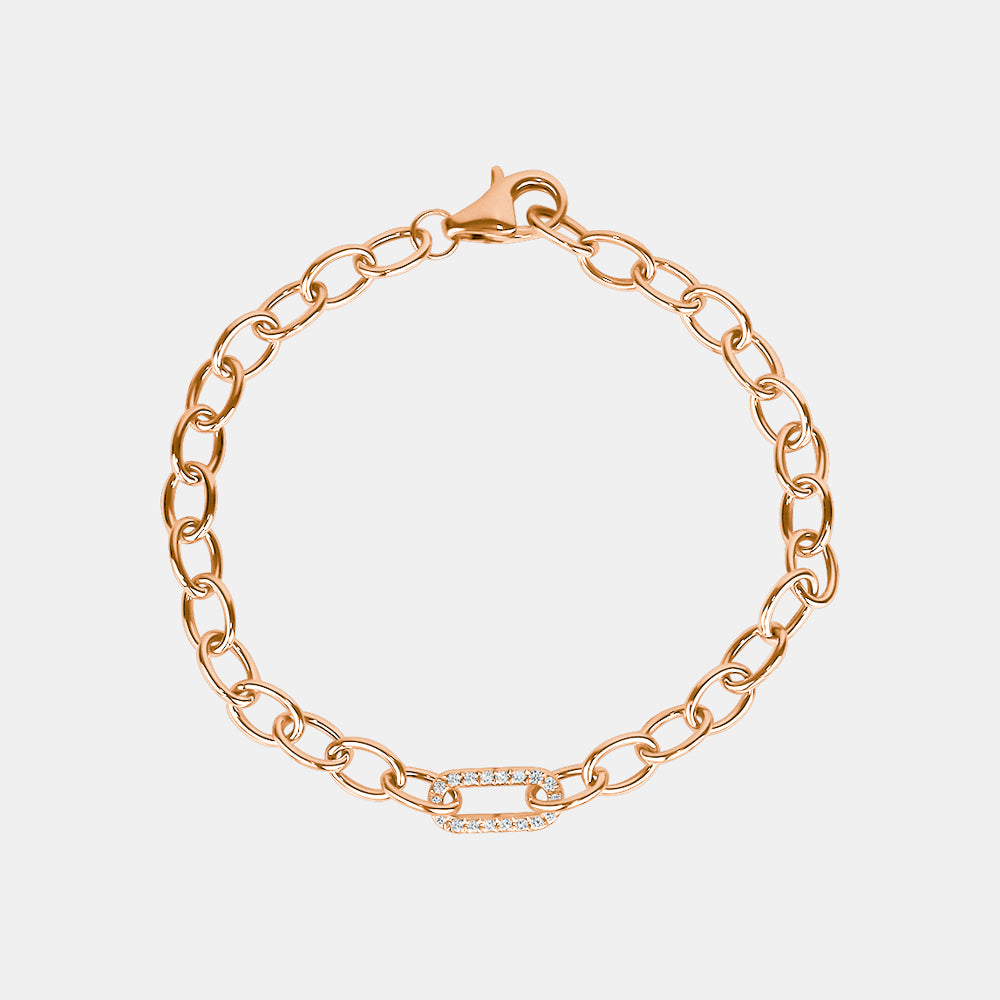 Bracelet à fermoir en diamant