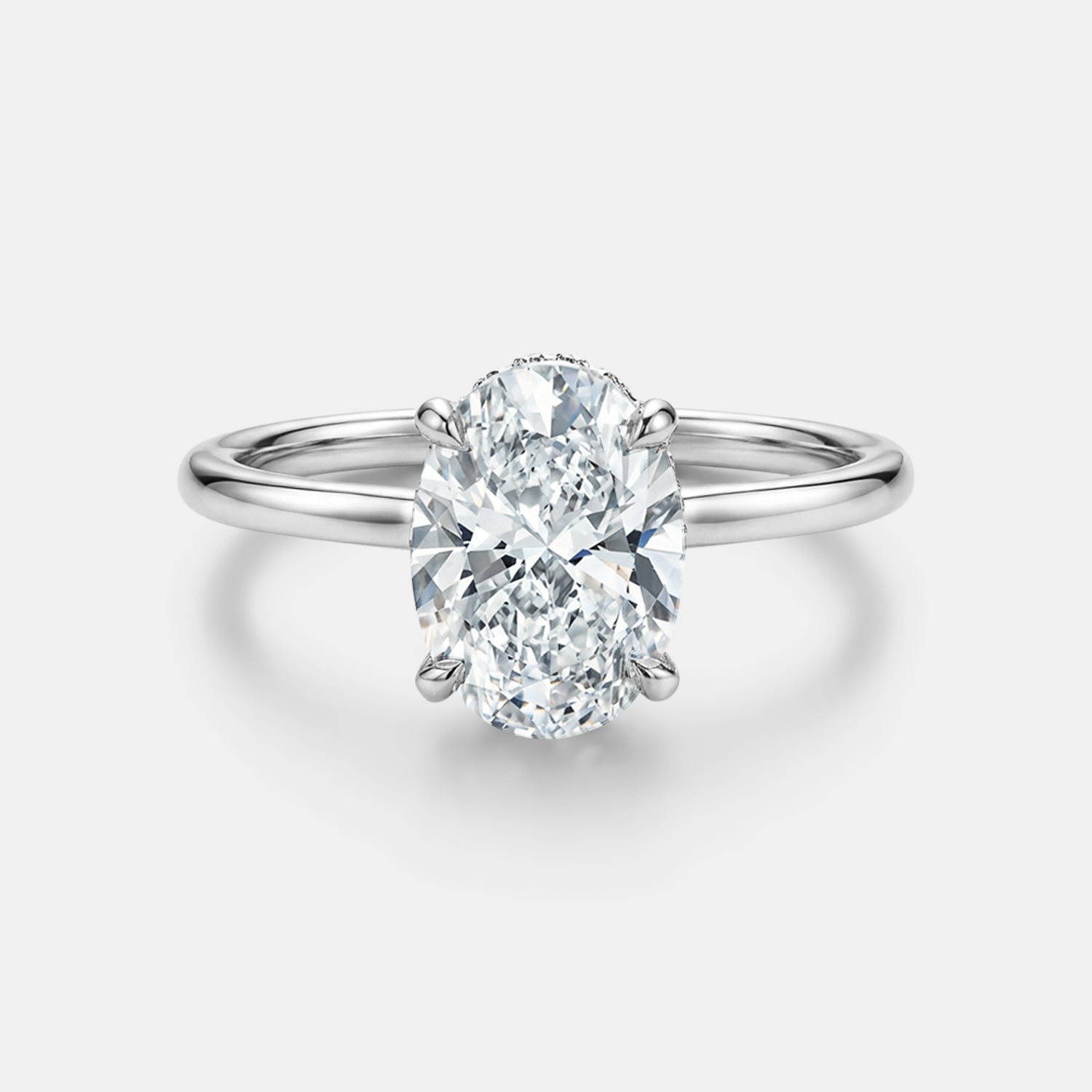 2.50ct Lab Grown Oval Cut Diamond Engagement Ring