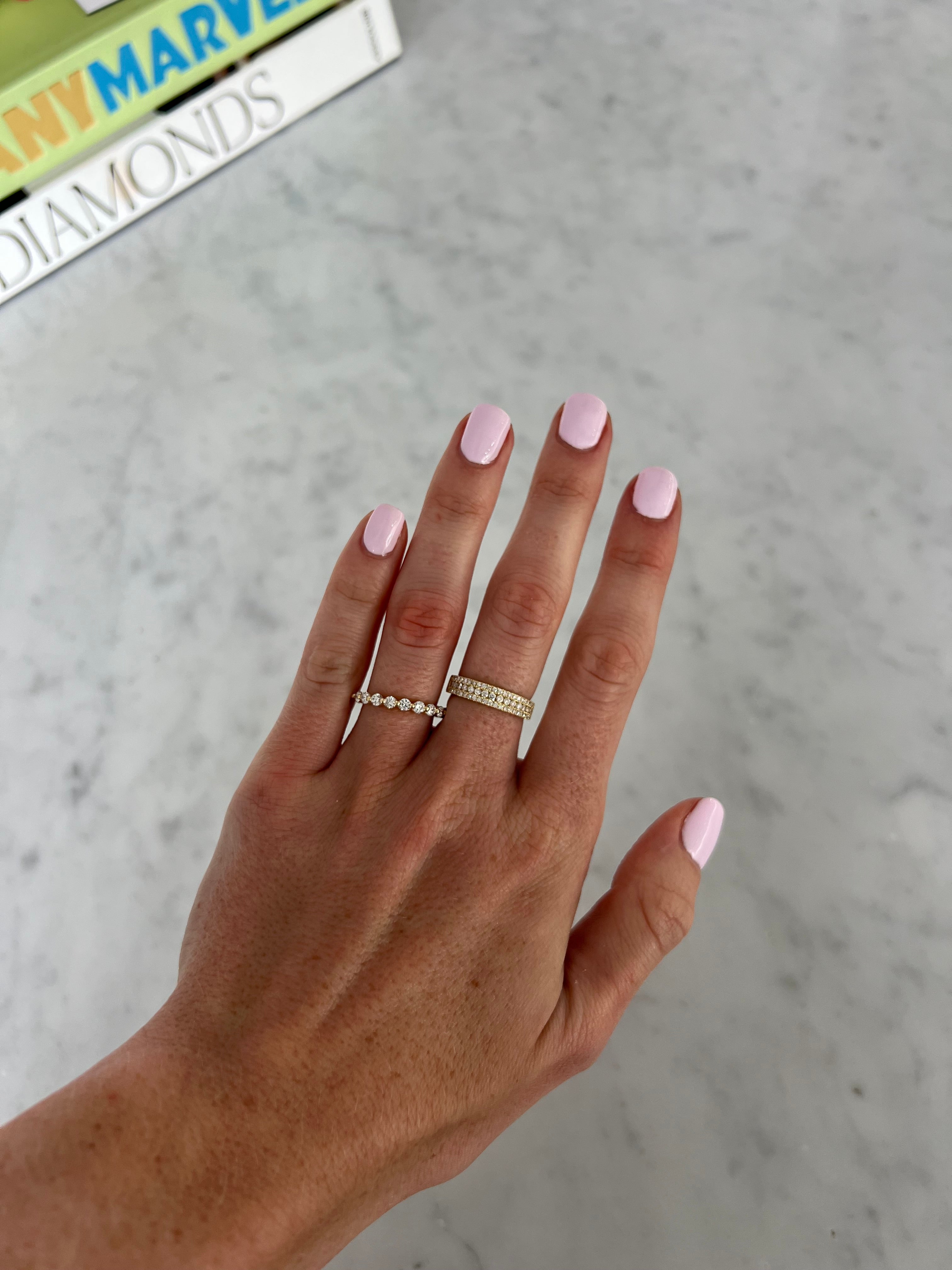 Lab Grown Diamond Full Single Prong Diamond Eternity Band