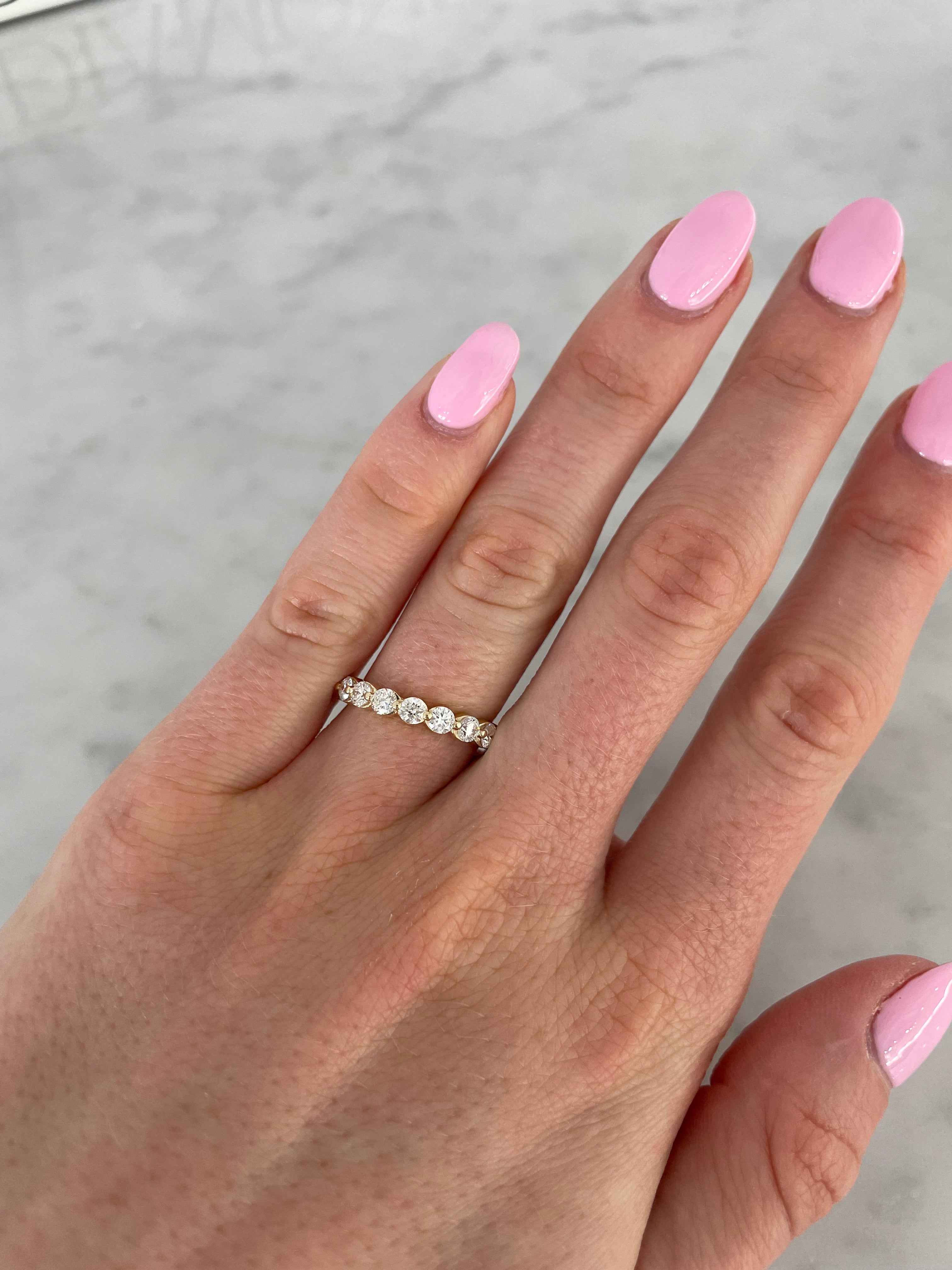 Lab Grown Diamond Single Prong Eternity Ring