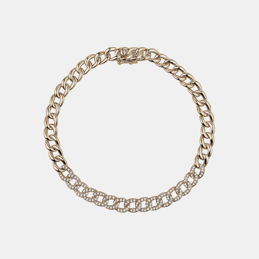 Partial Diamond Miami Cuban Link Bracelet