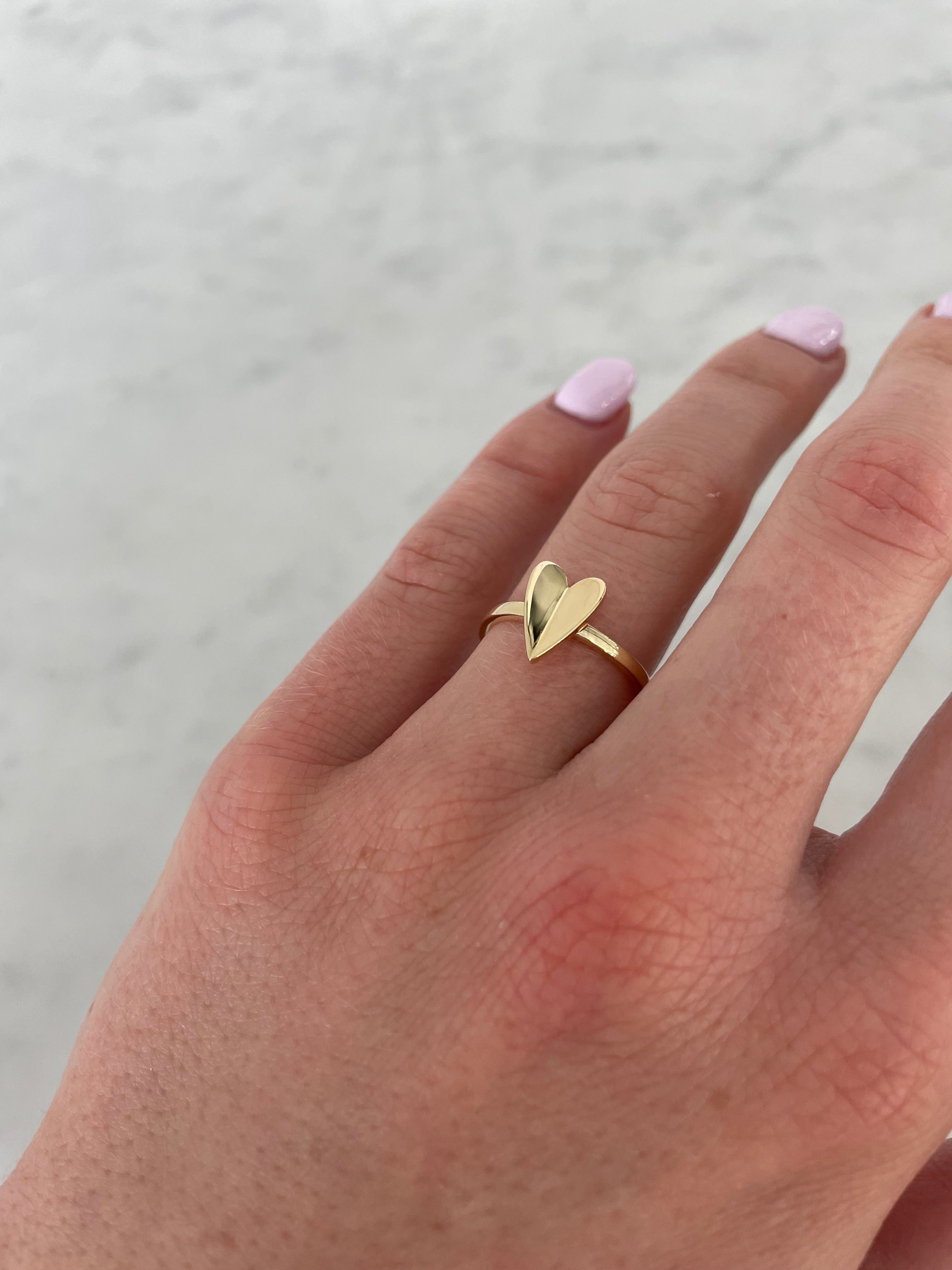 Elongated Heart Ring