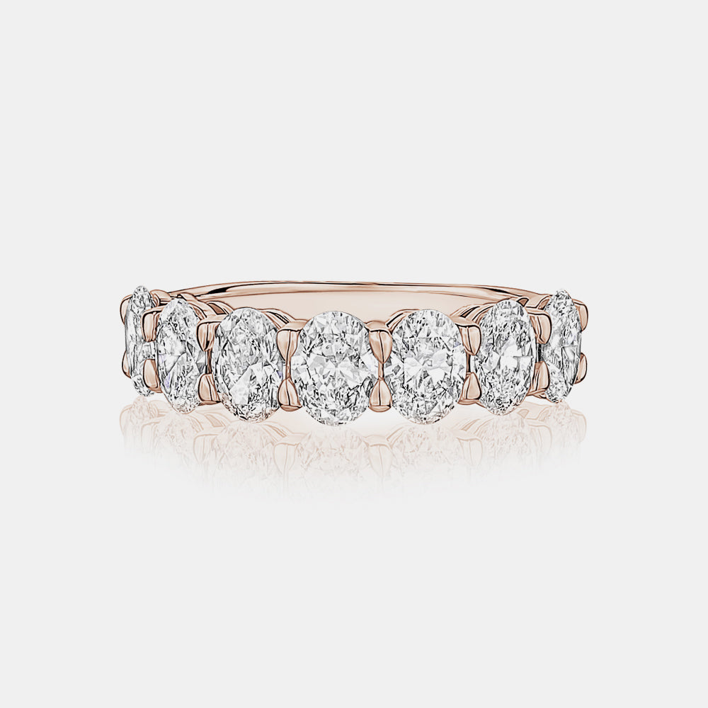 Bracelet d'éternité ovale semi diamant