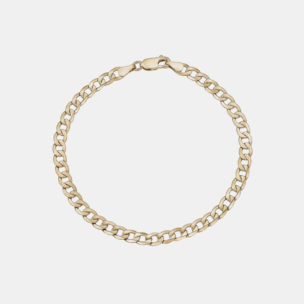 Flat Concave Curb Bracelet