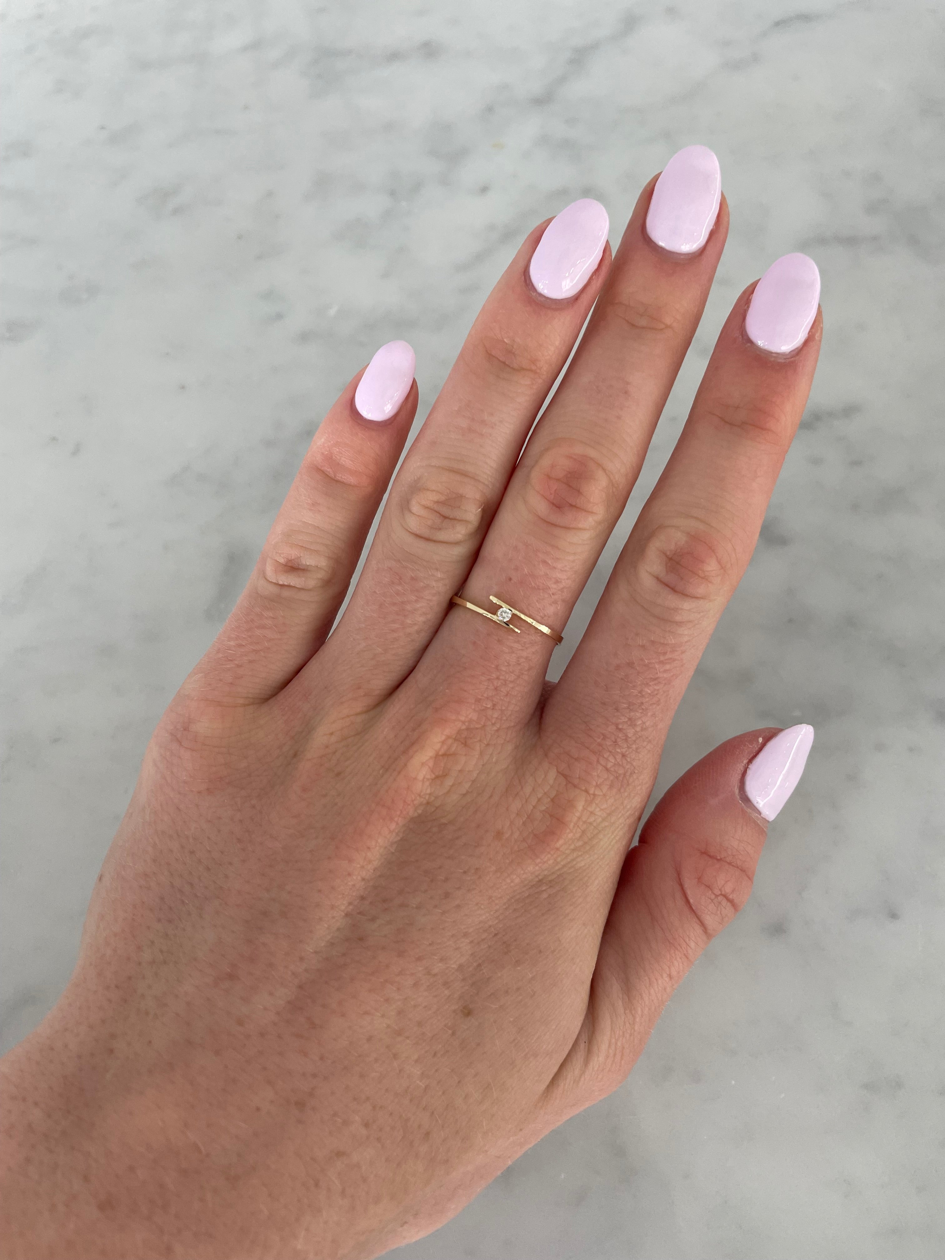 Single Diamond Wrap Ring