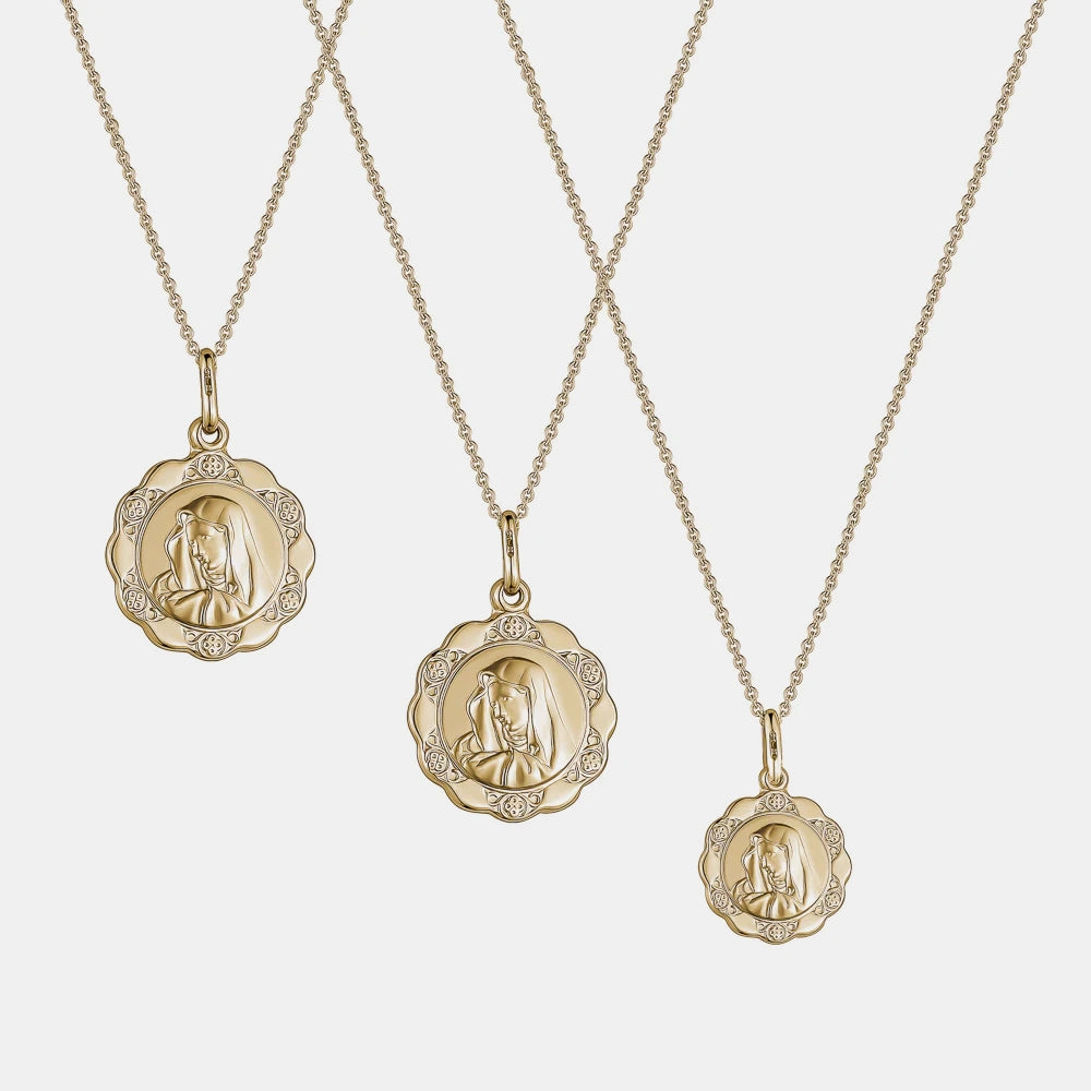 Gold pendant mama mary discount