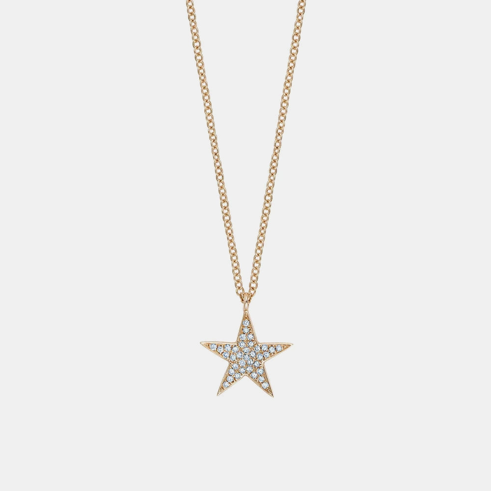 Diamond Single Star Necklace - Main Image