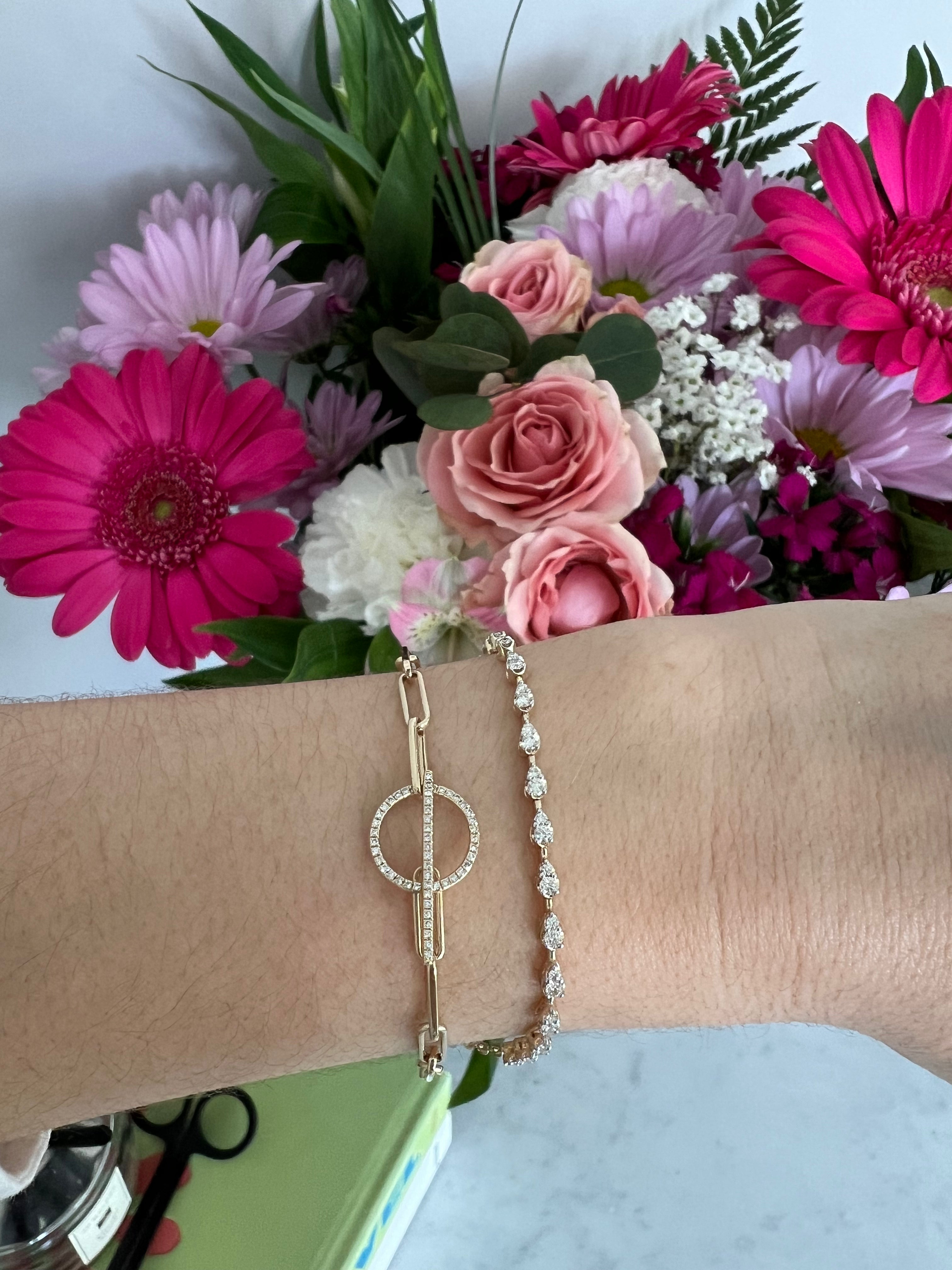 Teardrop Diamond Tennis Bracelet