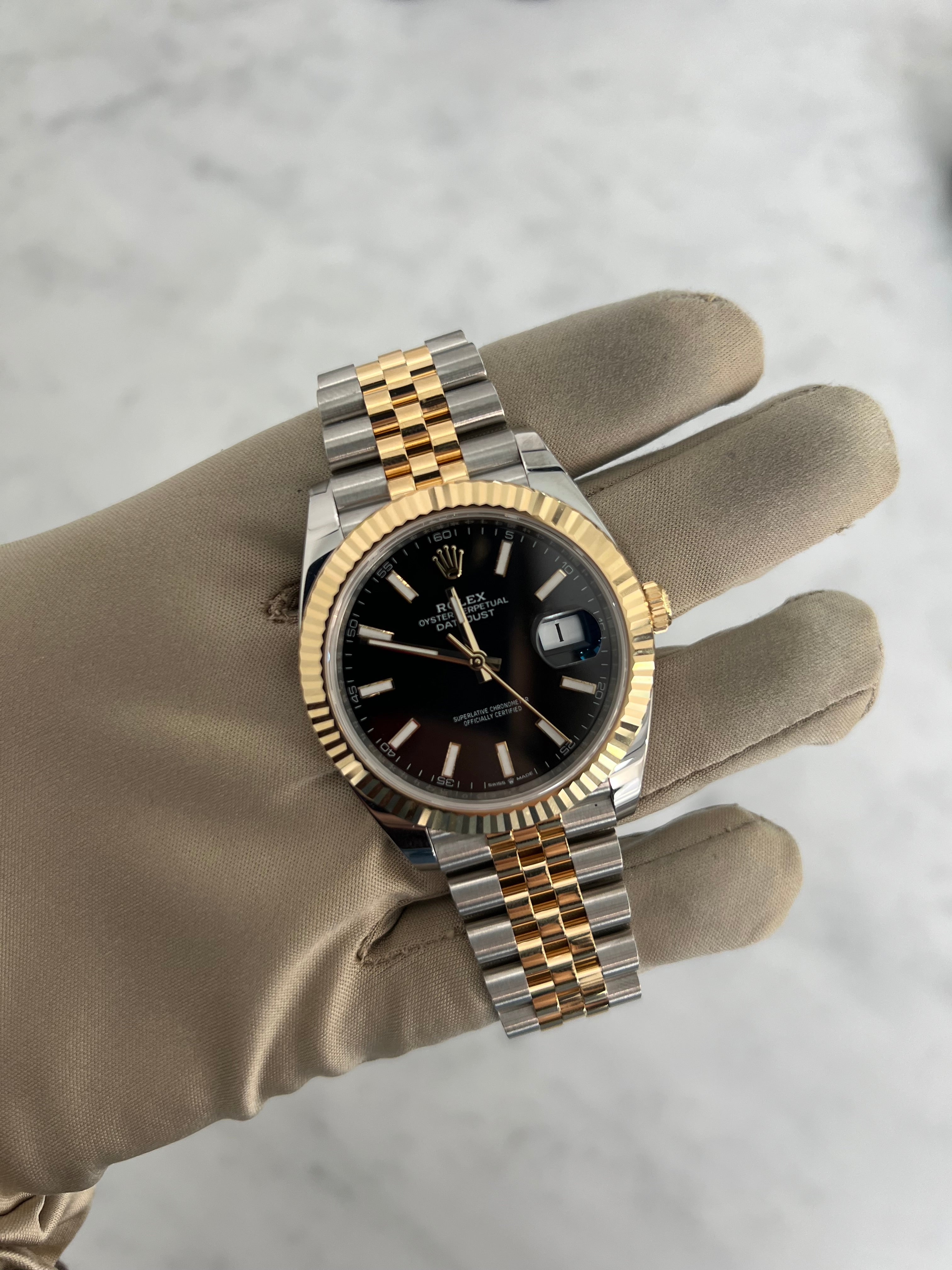 Rolex Datejust Two Tone Black Dial Jubilee Bracelet 41MM 126333/2025