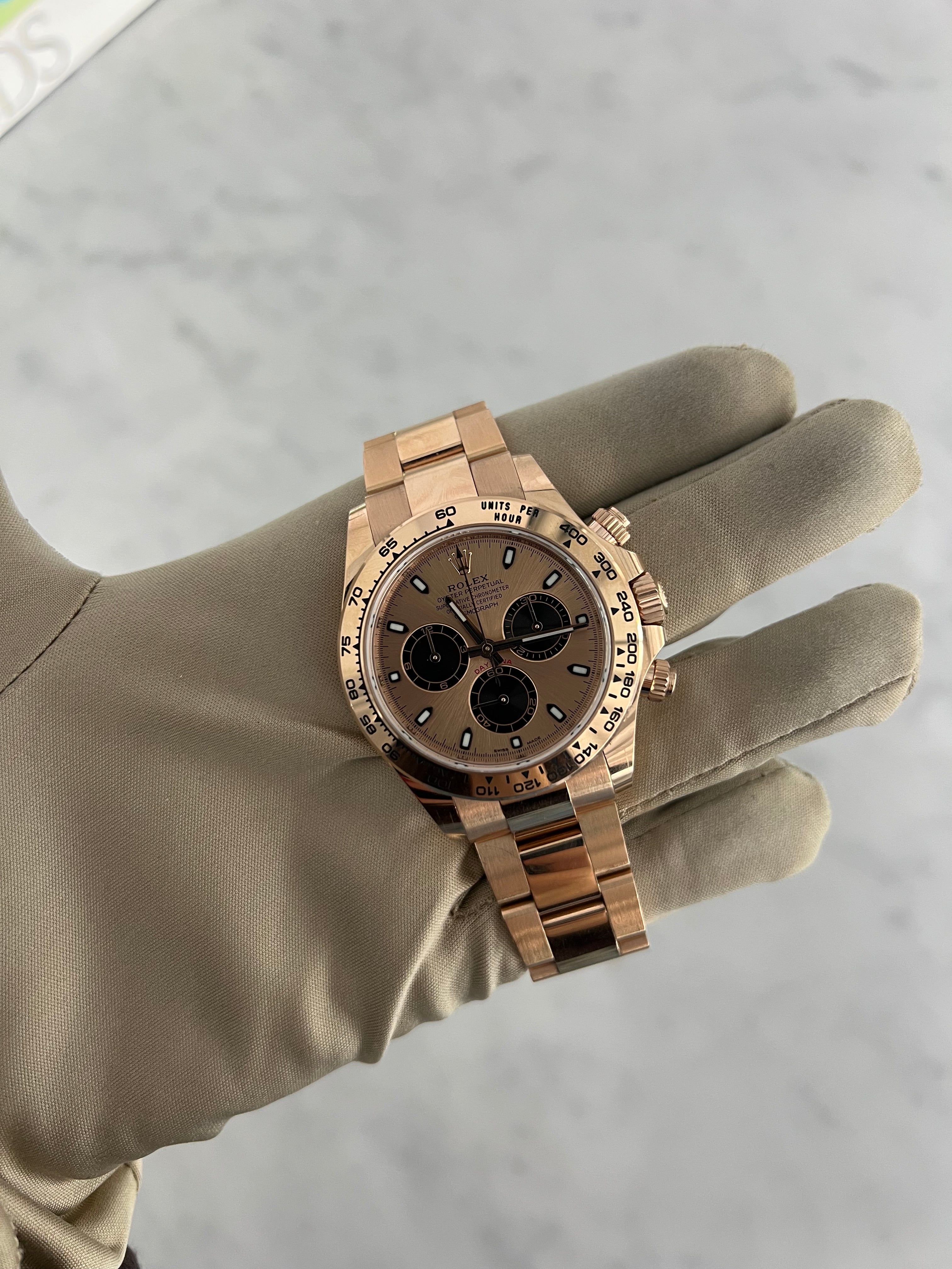 Rolex Daytona Rose Gold Sundust Dial Oyster Bracelet 40MM 116505/2022