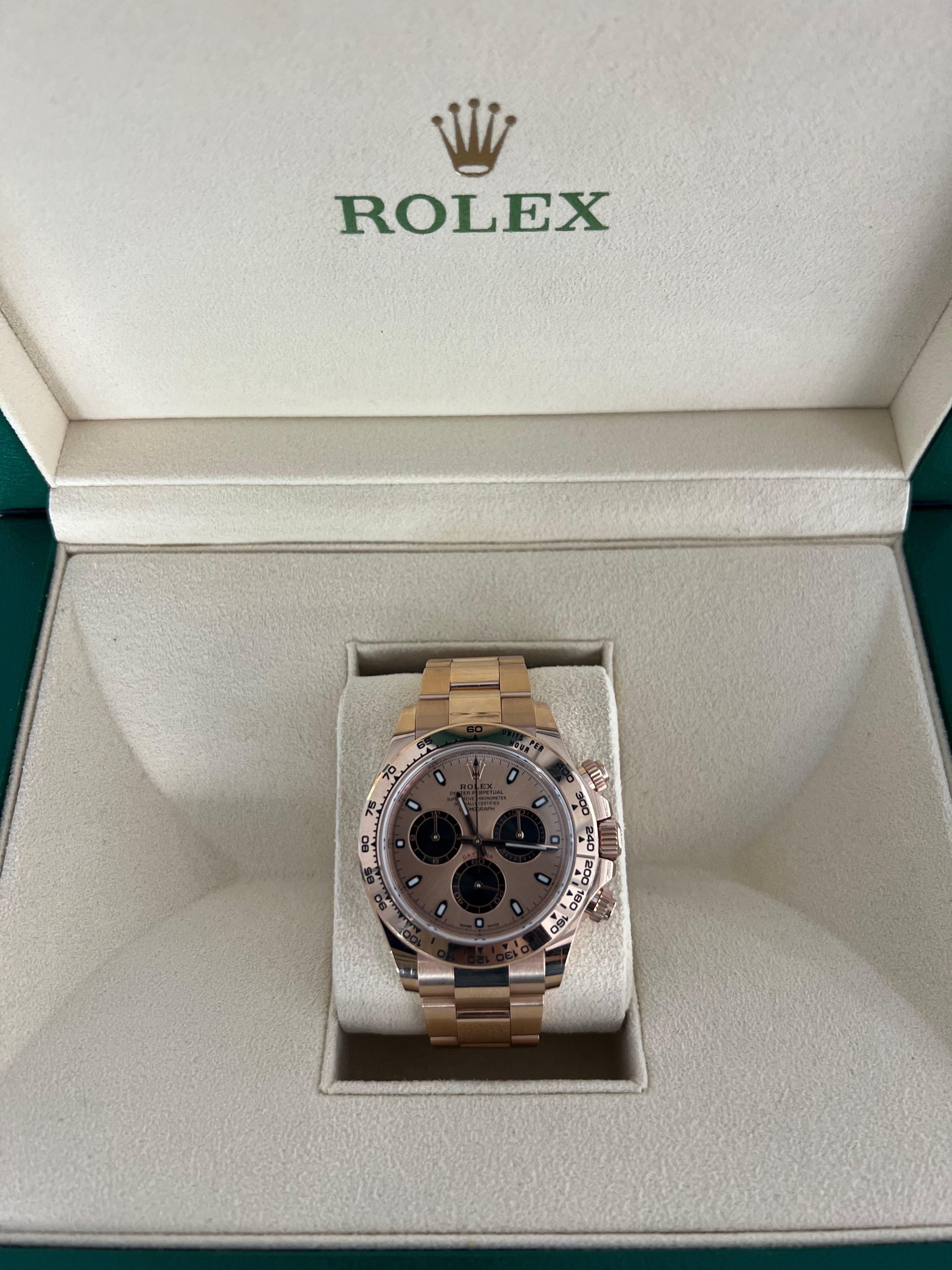 Rolex Daytona Rose Gold Sundust Dial Oyster Bracelet 40MM 116505/2022