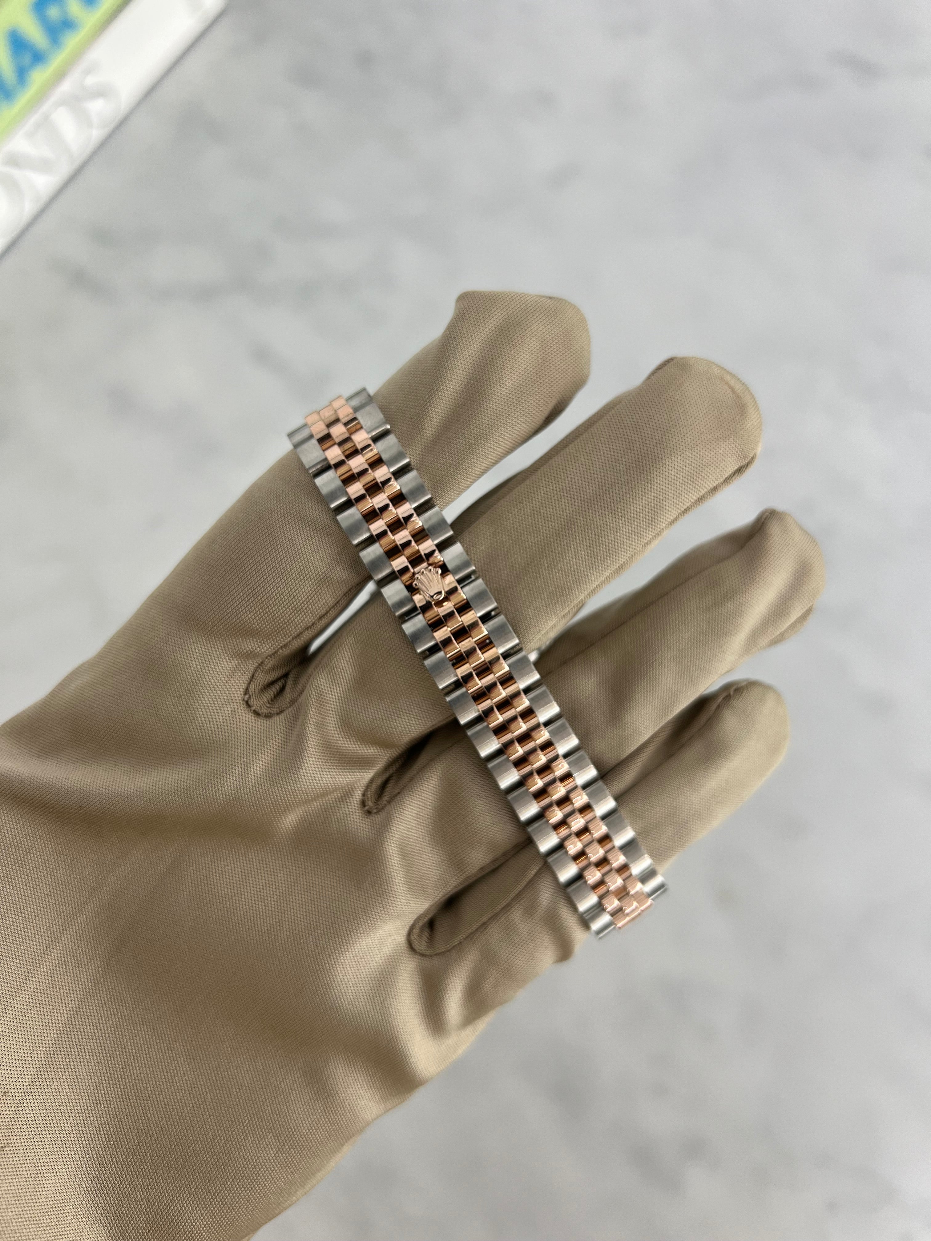 Rolex Datejust Two-Tone Rose Gold MOP Diamond Dial Fluted Bezel Jubilee Bracelet 28mm 279171/2022