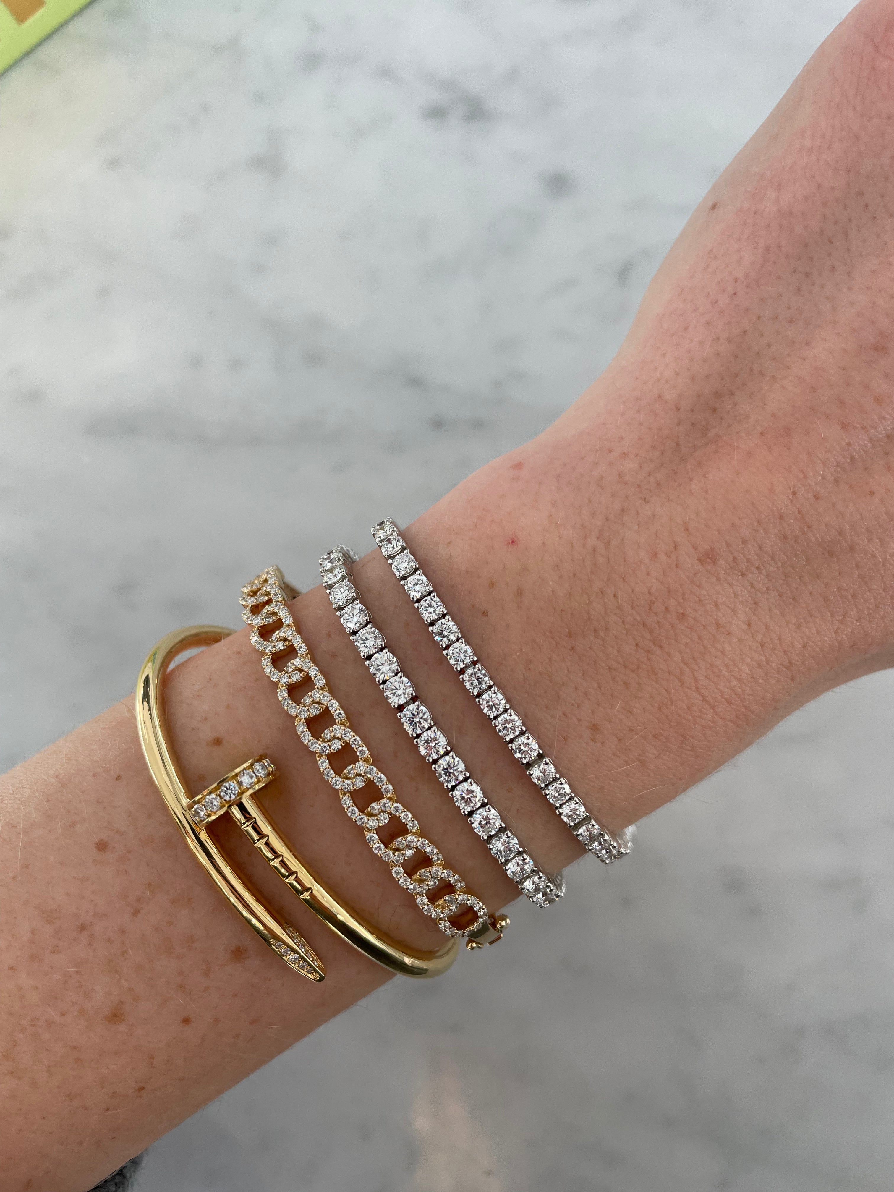 Bracelet de tennis cultivé en laboratoire