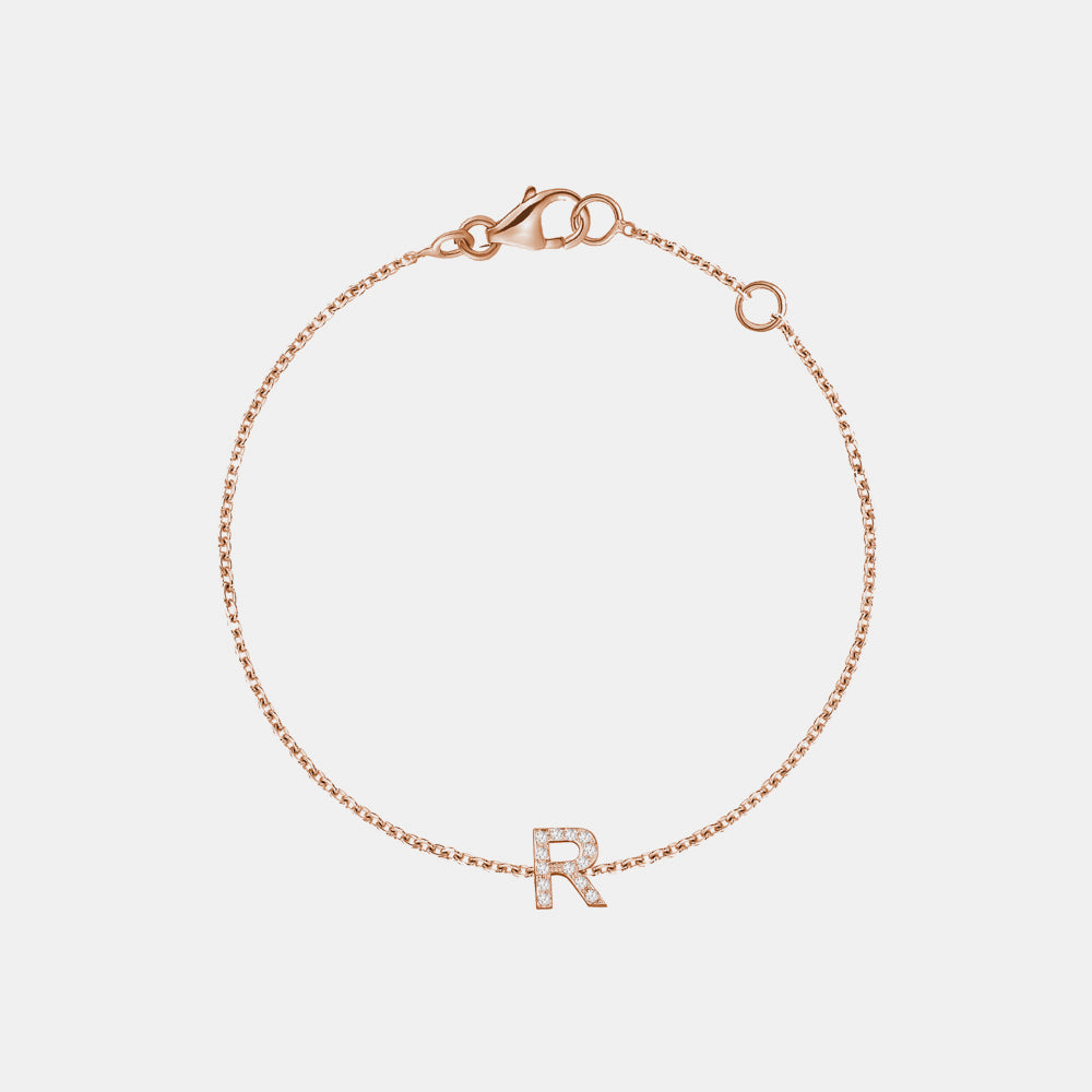 Bracelet à Initiale en Diamant