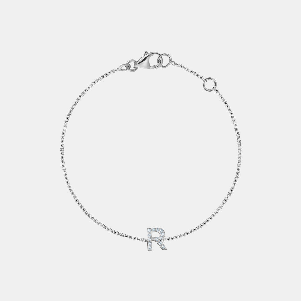 Bracelet à Initiale en Diamant
