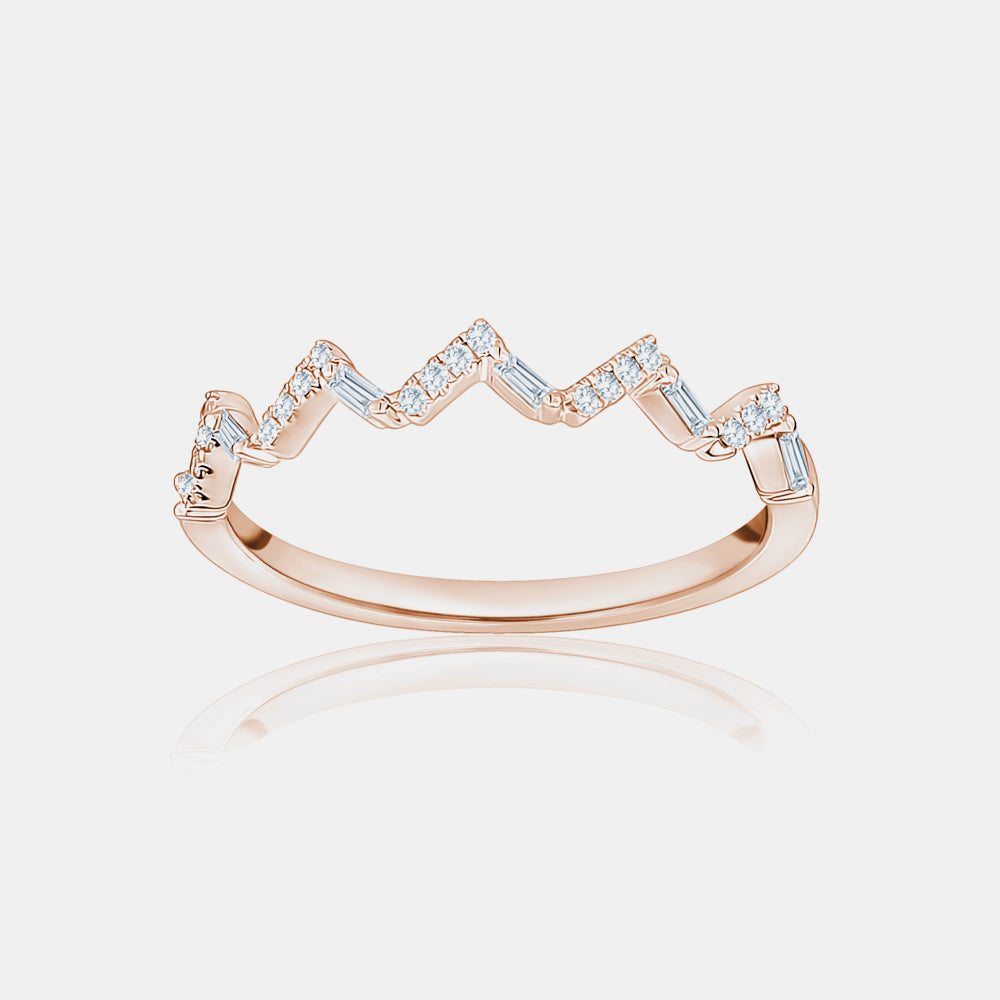 Zig Zag Diamond Ring