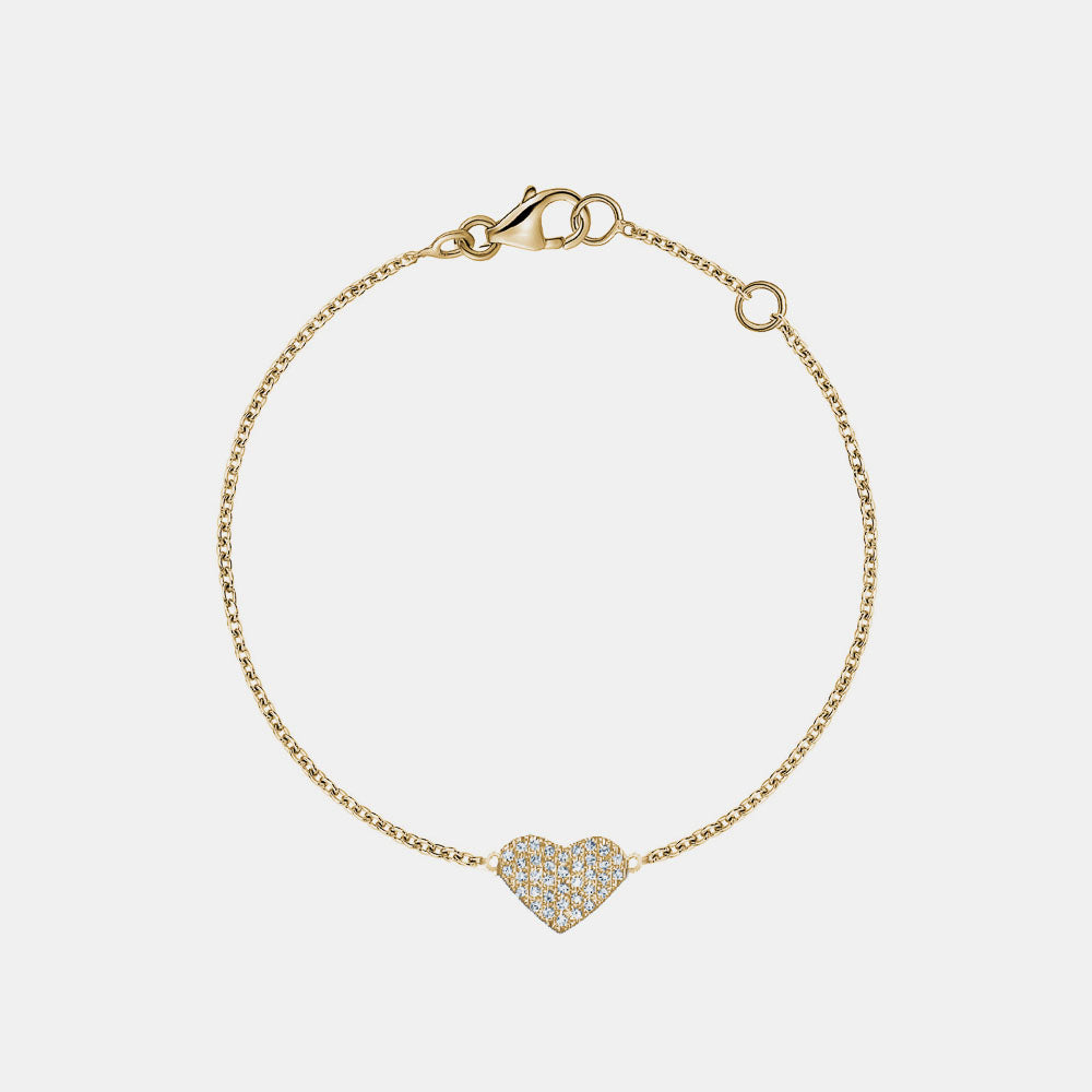 Single Diamond Heart Bracelet