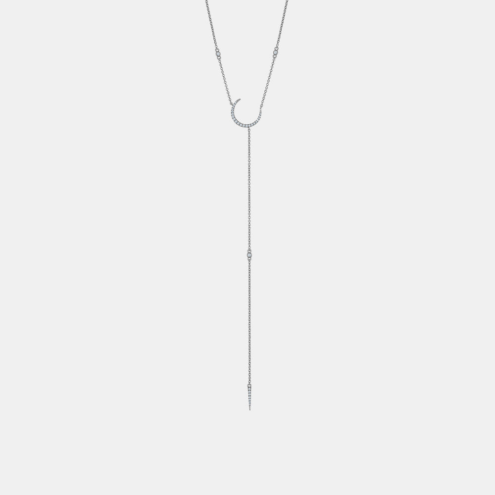 Collier Lasso Demi Lune en Diamant