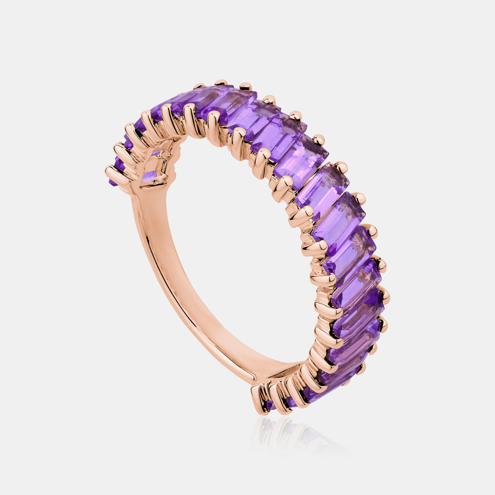 Amethyst Baguette Ring