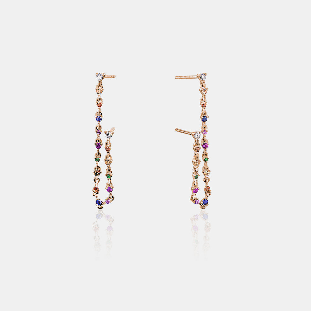 Rainbow Chain Earrings