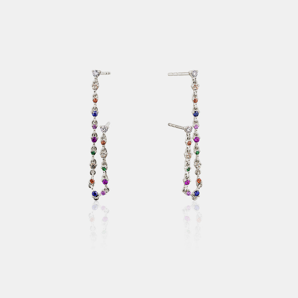 Rainbow Chain Earrings