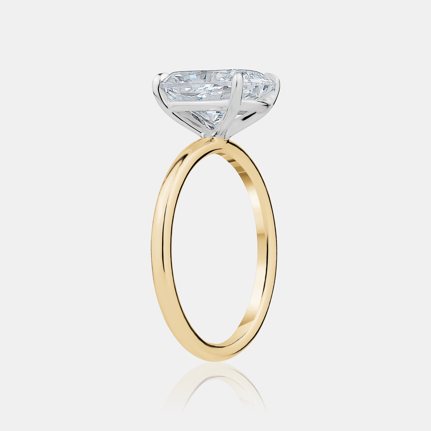 2.52ct Emerald Cut Lab Engagement Ring