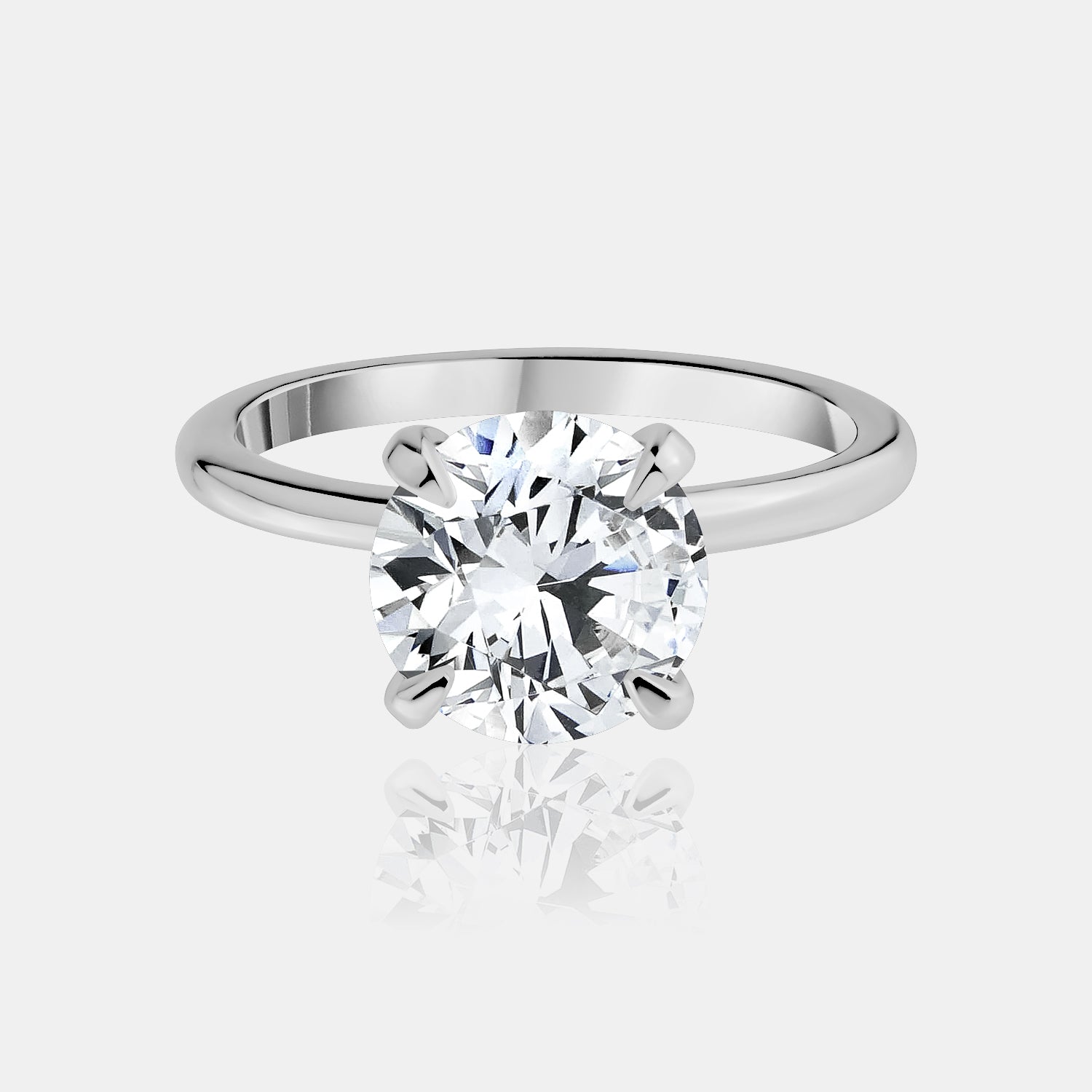 2.5ct Round Cut Lab Engagement Ring
