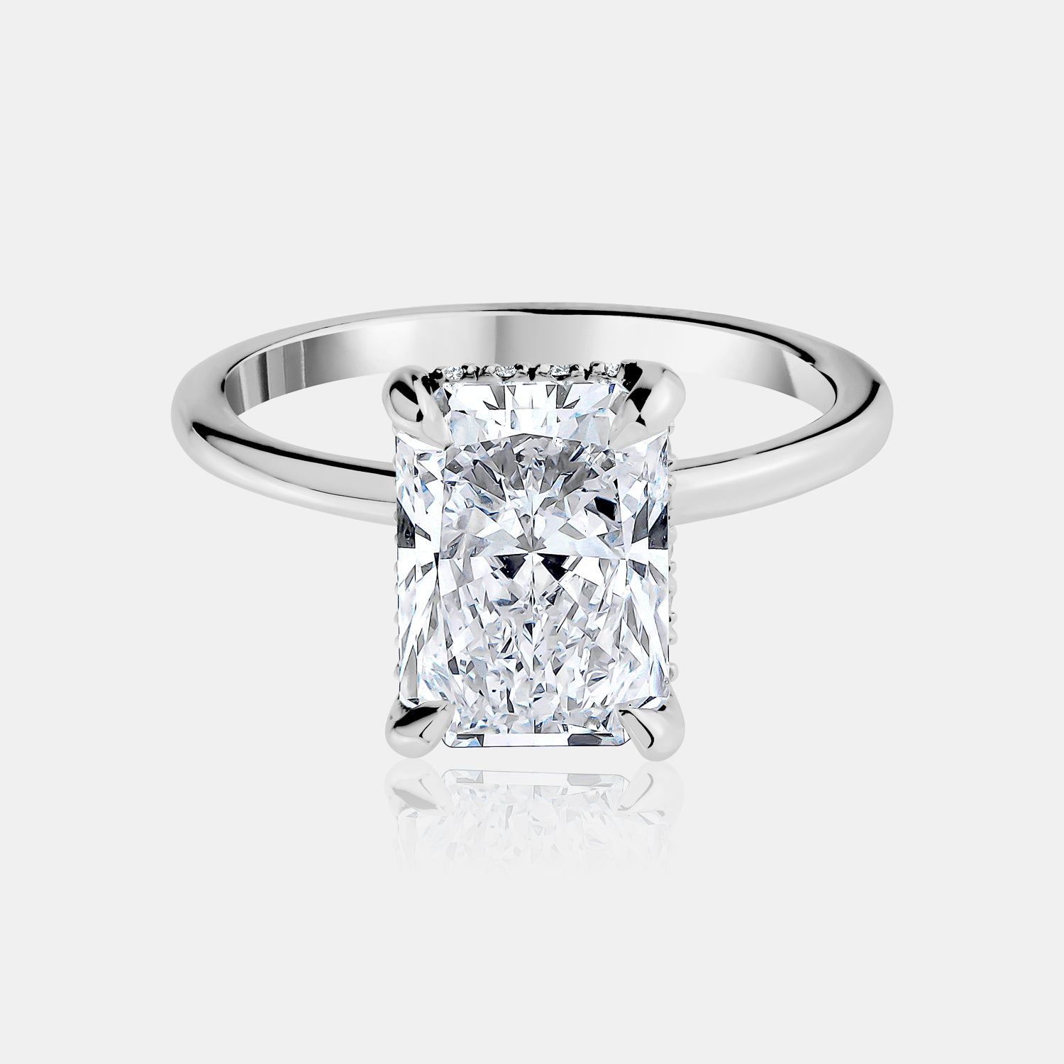 3.00ct Radiant Cut Lab Engagement Ring