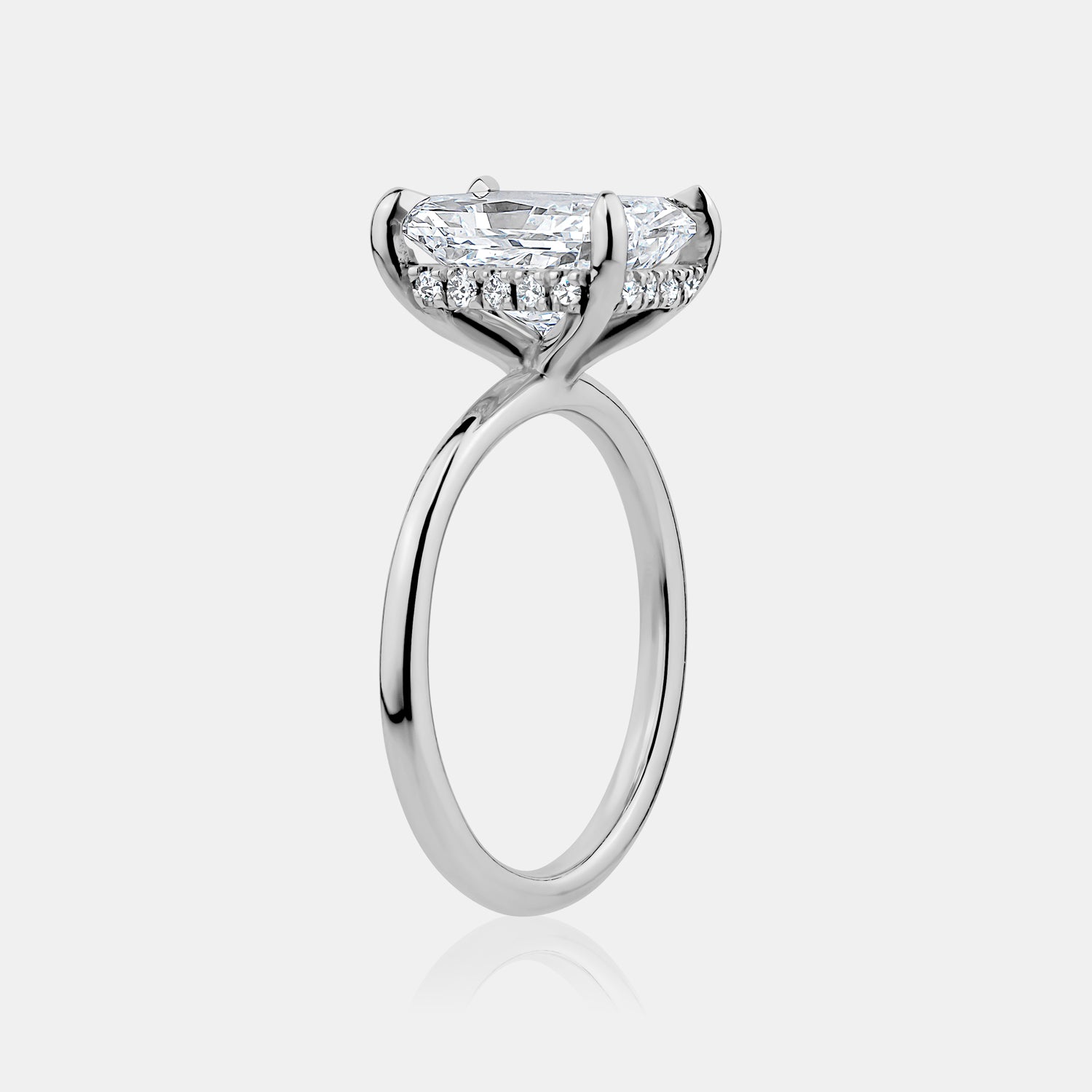 3.00ct Radiant Cut Lab Engagement Ring