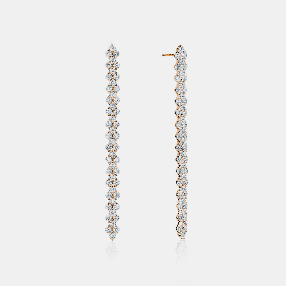 Boucles d'oreilles Trio de diamants
