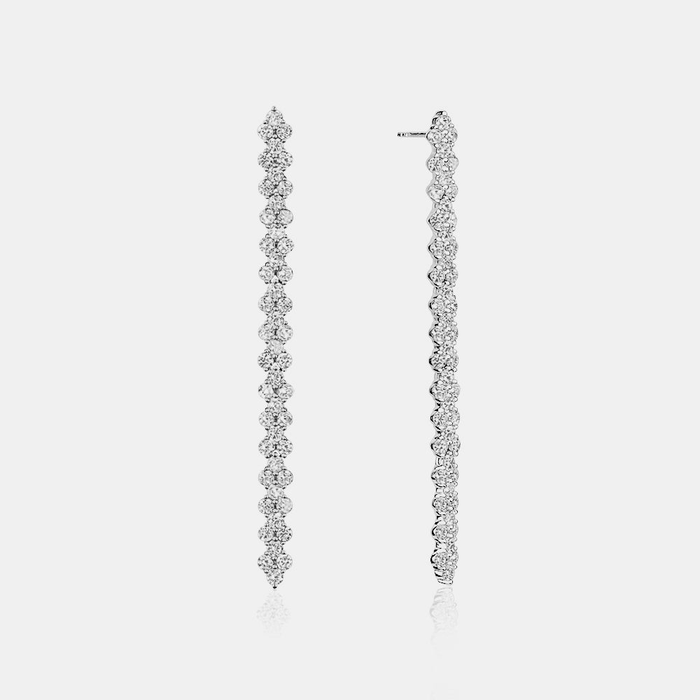 Boucles d'oreilles Trio de diamants