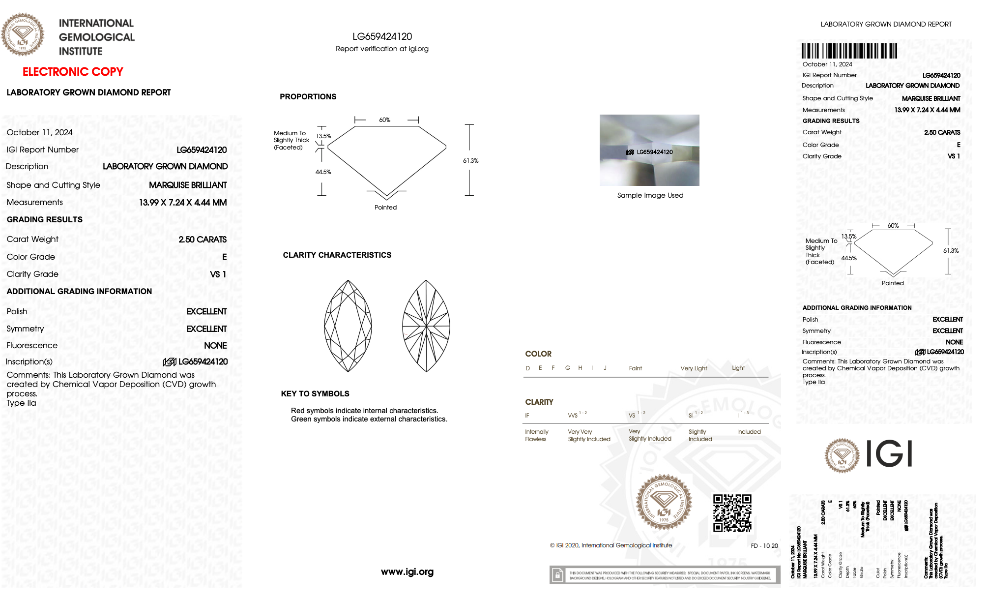 2.50ct Marquise Lab Diamond Ring