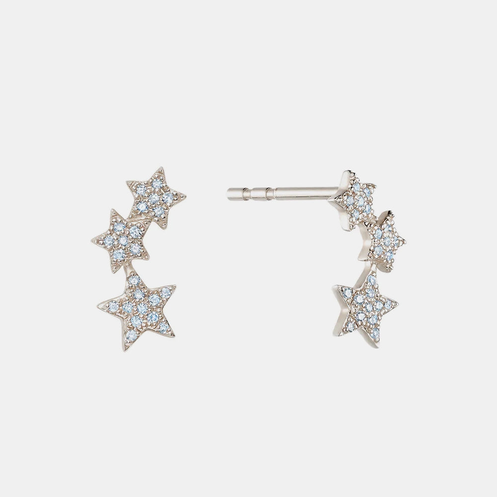Boucles d'Oreilles d'Étoile en Diamant