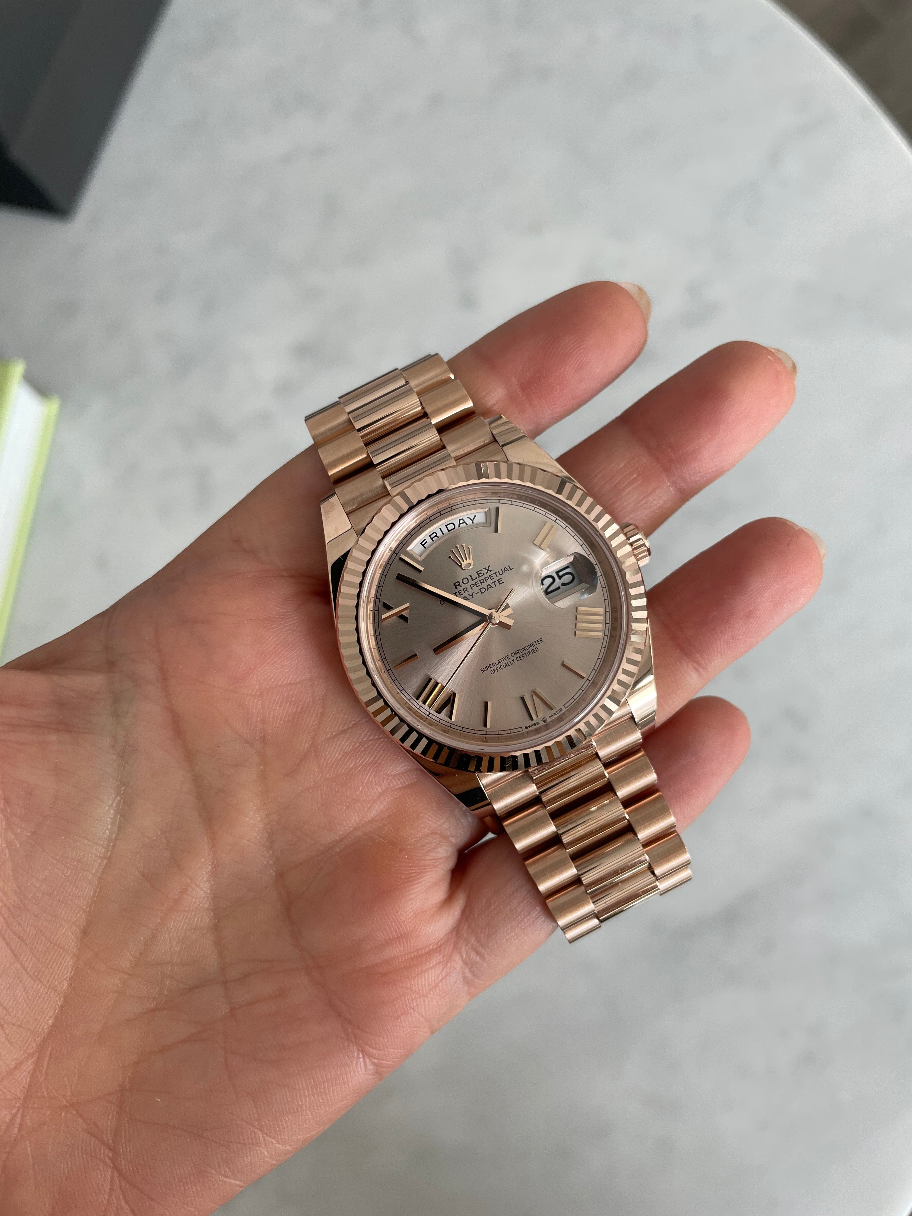 Rolex Day-Date Rose Gold Sundust 228235