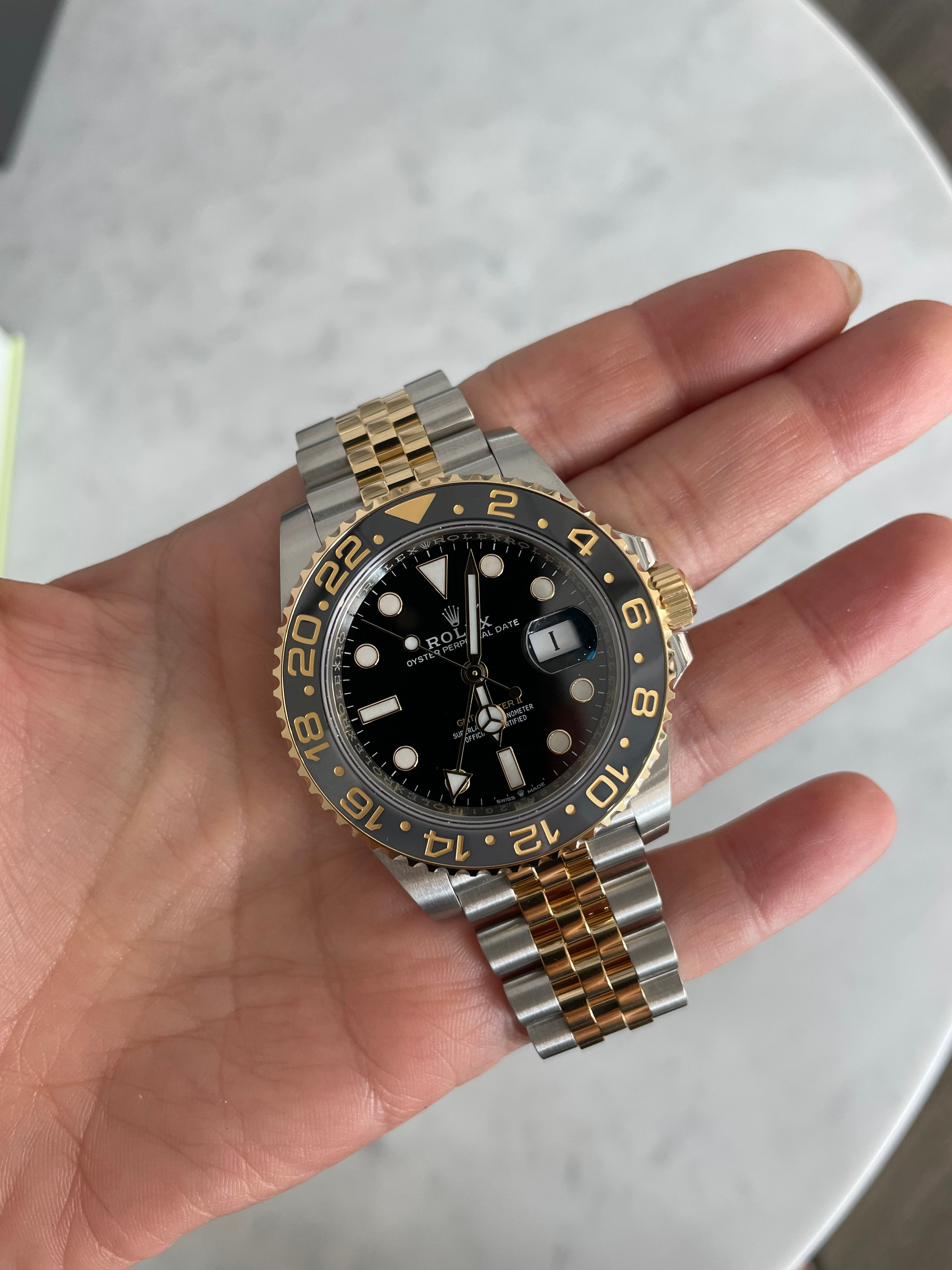 Rolex GMT Master II Two Tone Jubilee Bracelet 126713GRNR