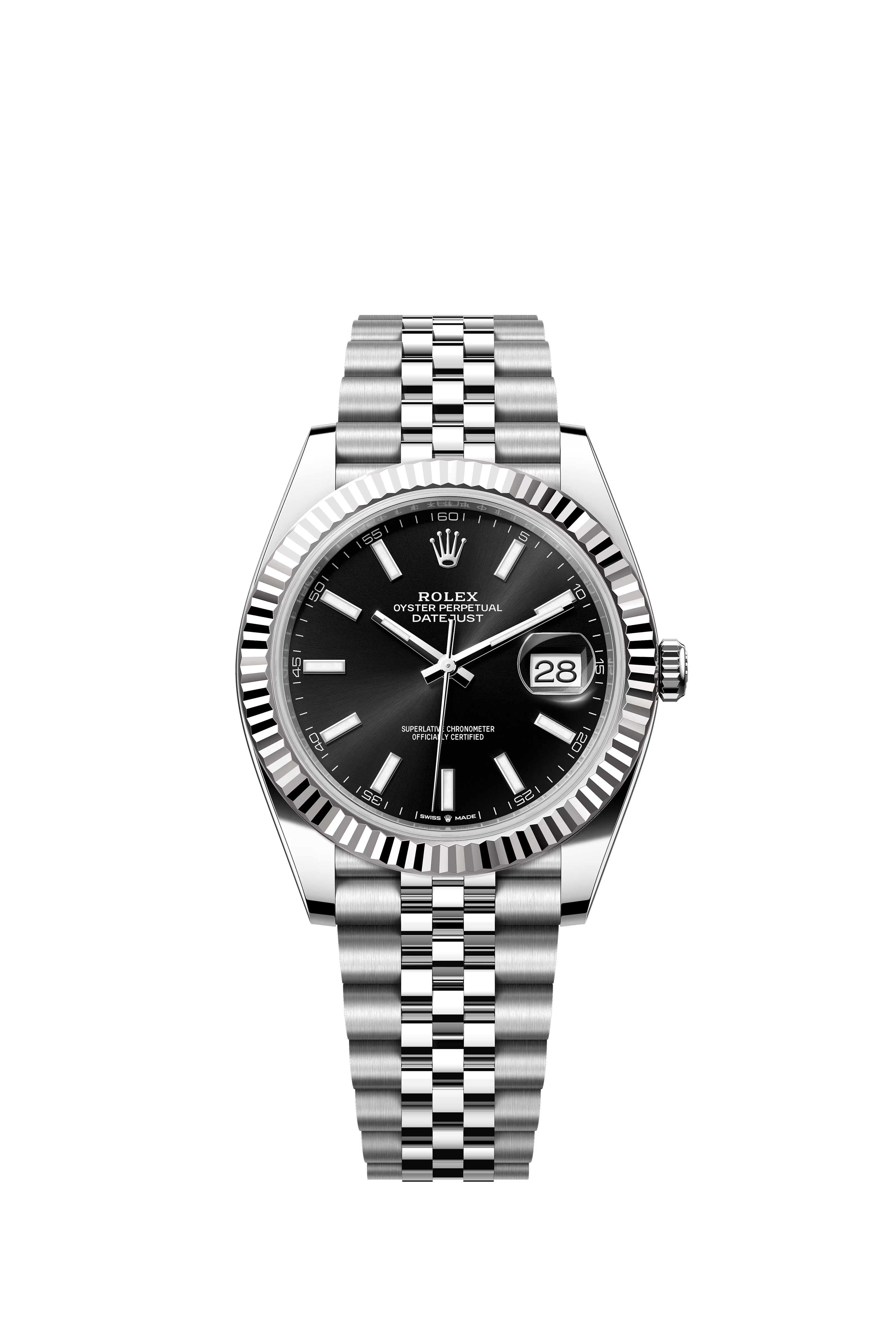 Rolex Datejust Stainless Steel Black Stick Dial Jubilee Bracelet 41mm 126334/2026