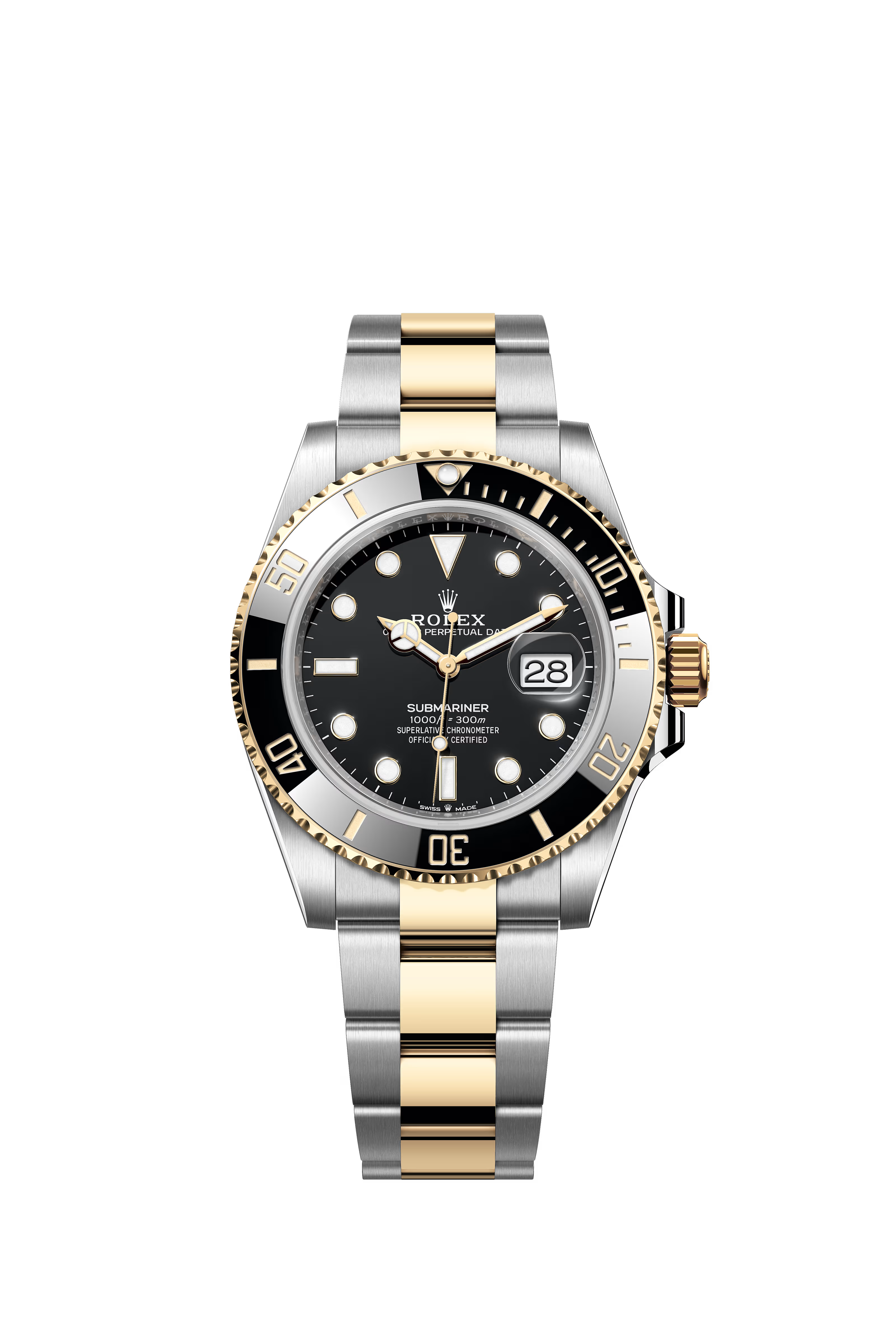 Rolex Submariner Date Two-Tone Yellow Gold Black Dial Oyster Bracelet 41mm 126613LN/2025