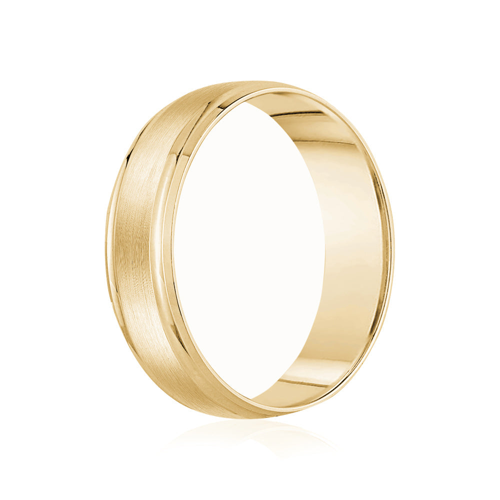 Alliance 18K à bord biseauté arrondi hautement poli
