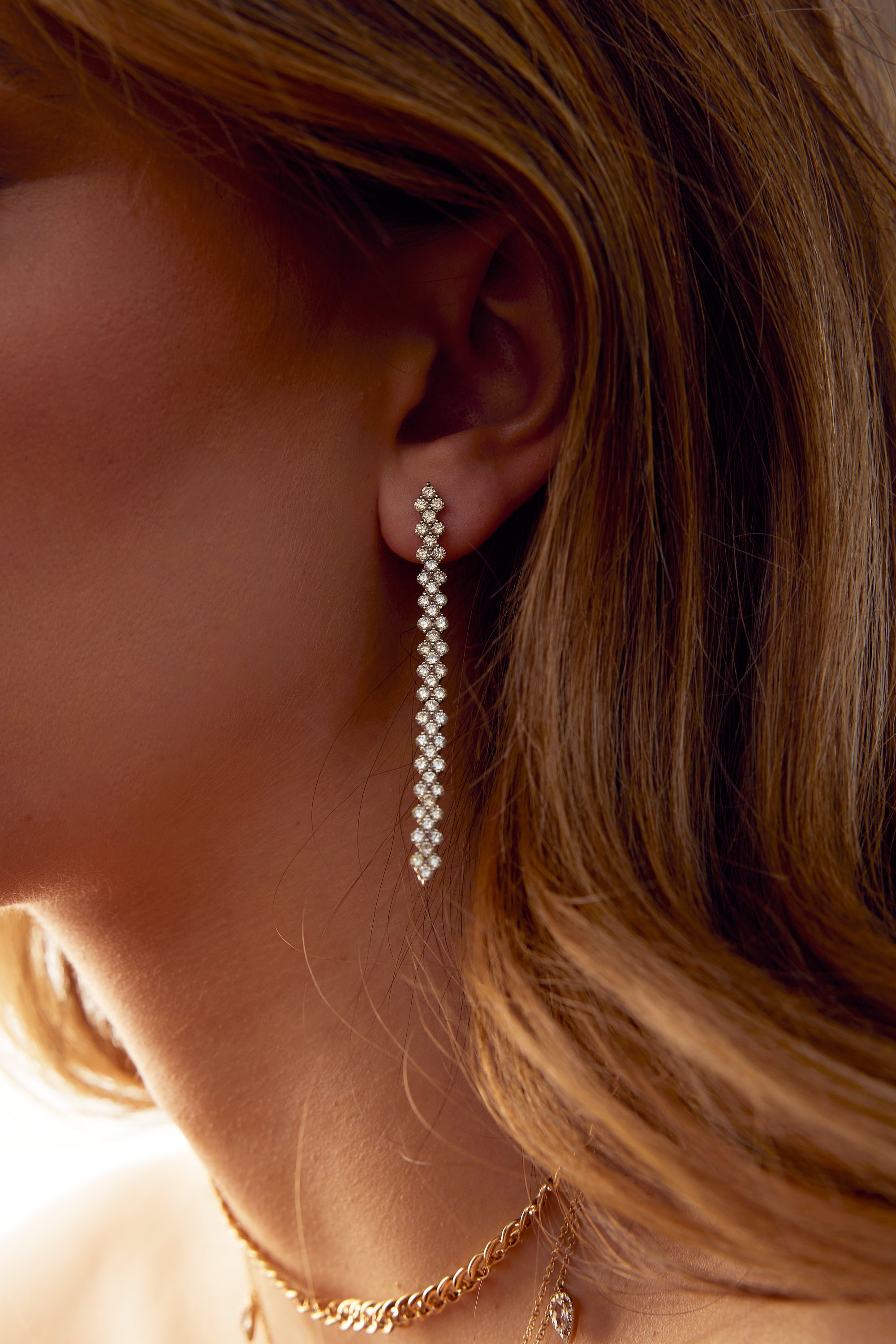 Boucles d'oreilles Trio de diamants
