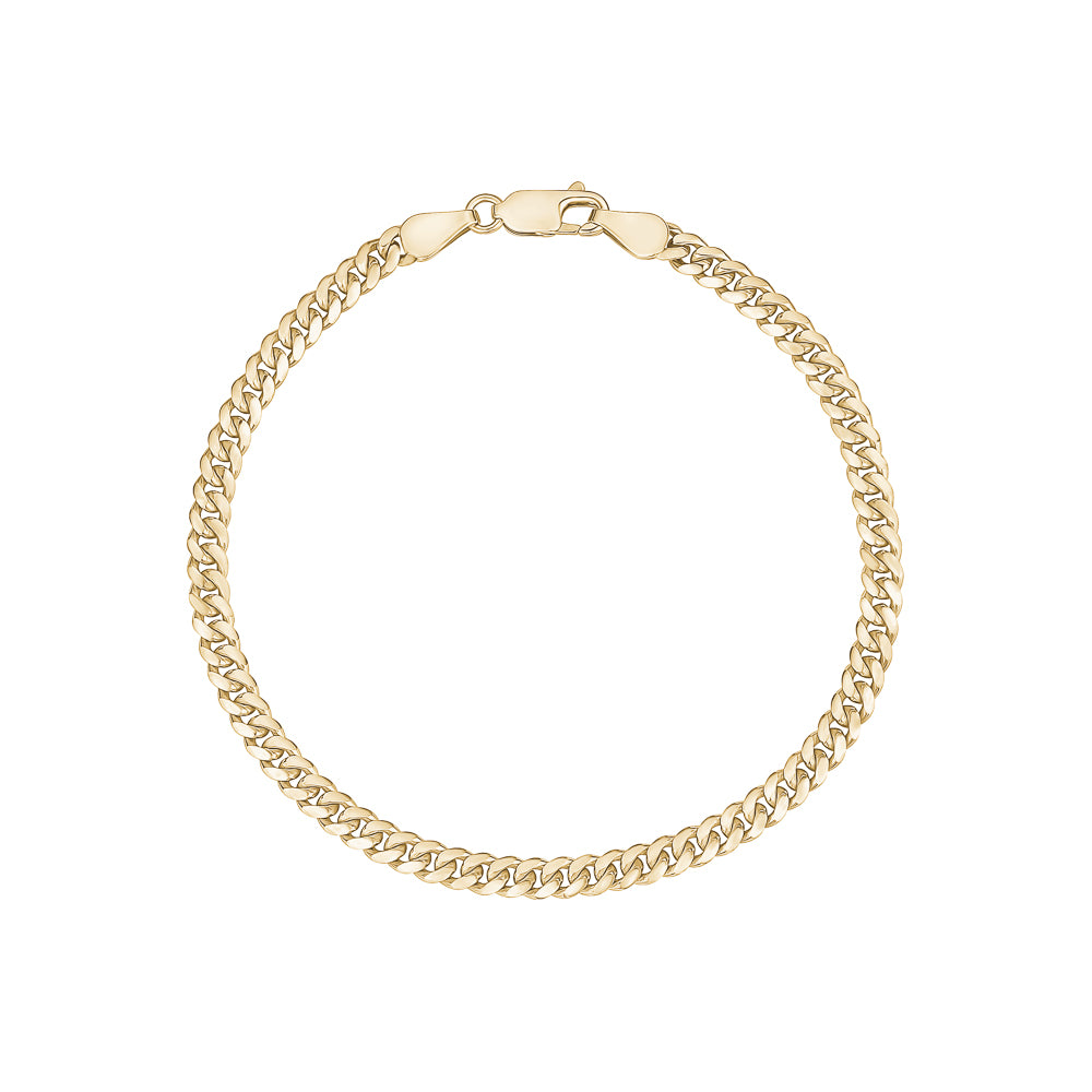 4MM Solid Miami Cuban Bracelet