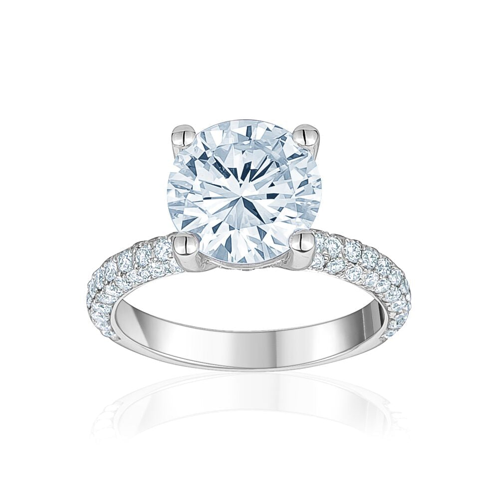 1.02ct Round Cut Natural Engagement Ring