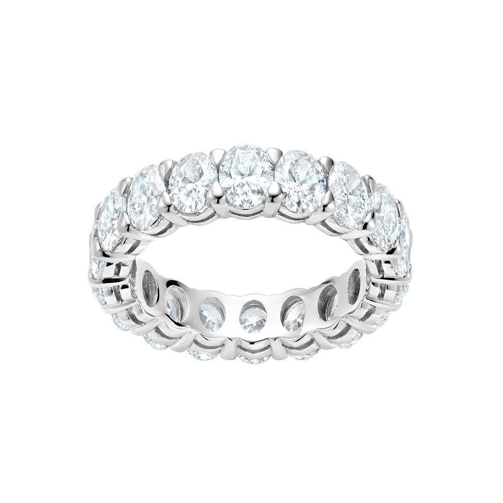 Diamond Oval Cut Eternity Band