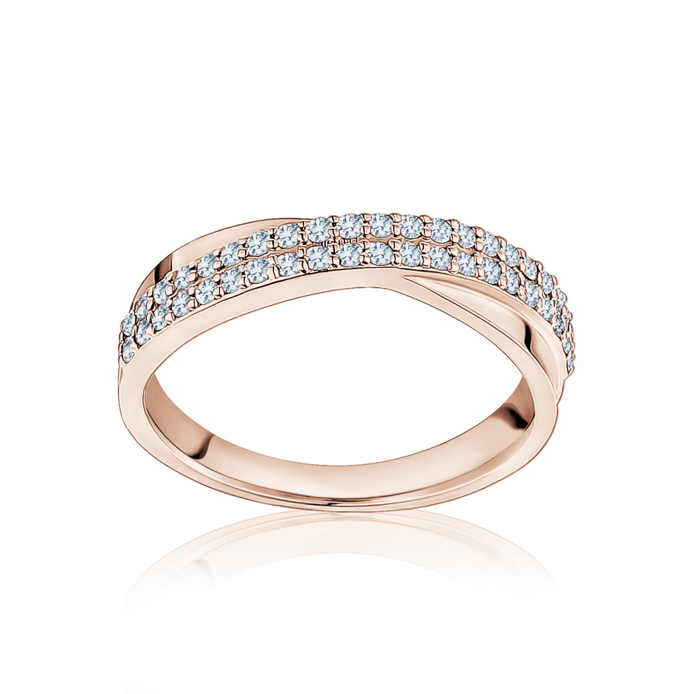 Bague de Semi-Croisée de Diamant