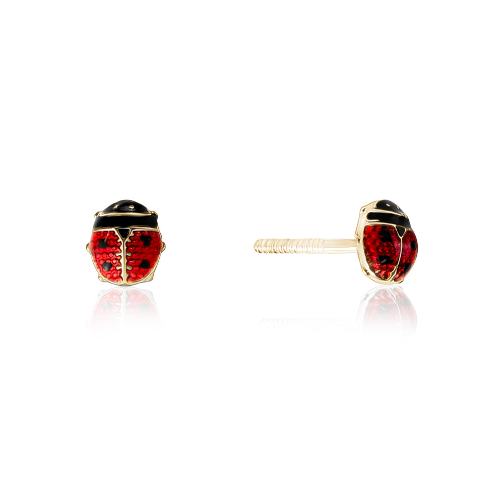 Boucles d'Oreilles en Forme de Coccinelle